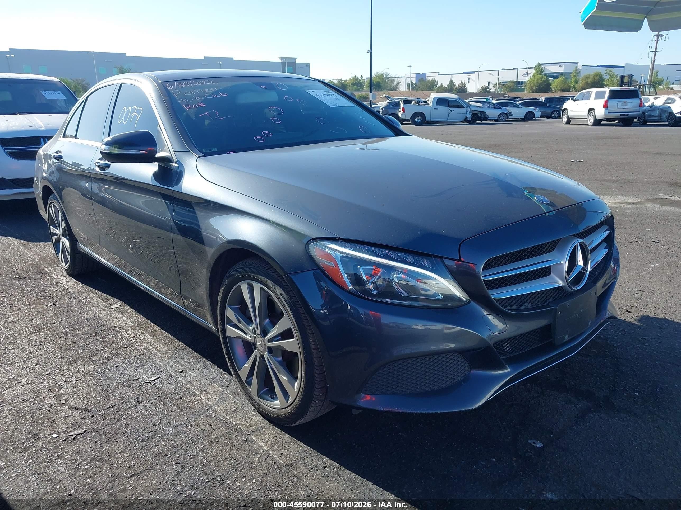 2015 Mercedes-benz C 300 4matic Gray vin: 55SWF4KB6FU053227