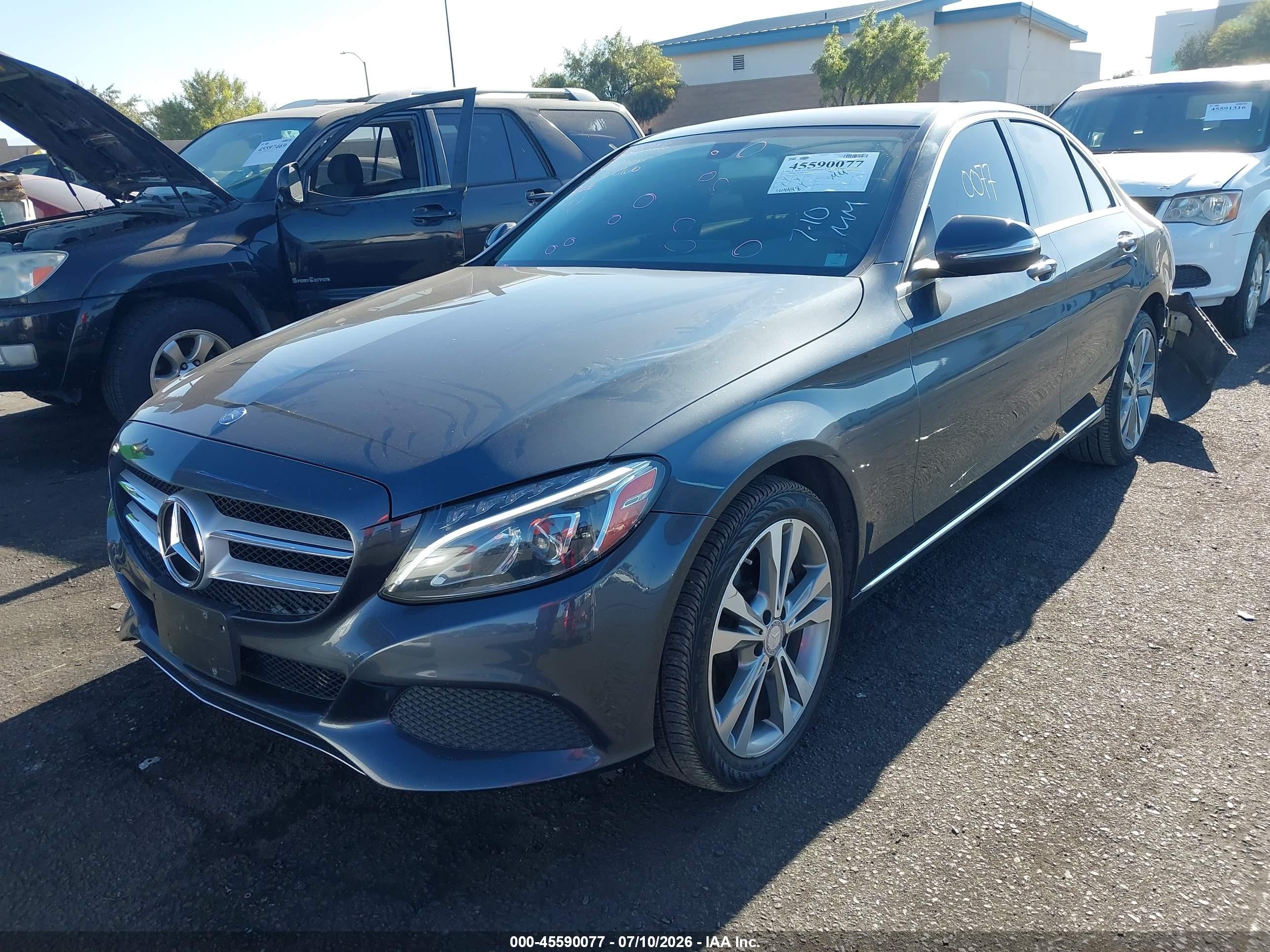 2015 Mercedes-benz C 300 4matic Gray vin: 55SWF4KB6FU053227
