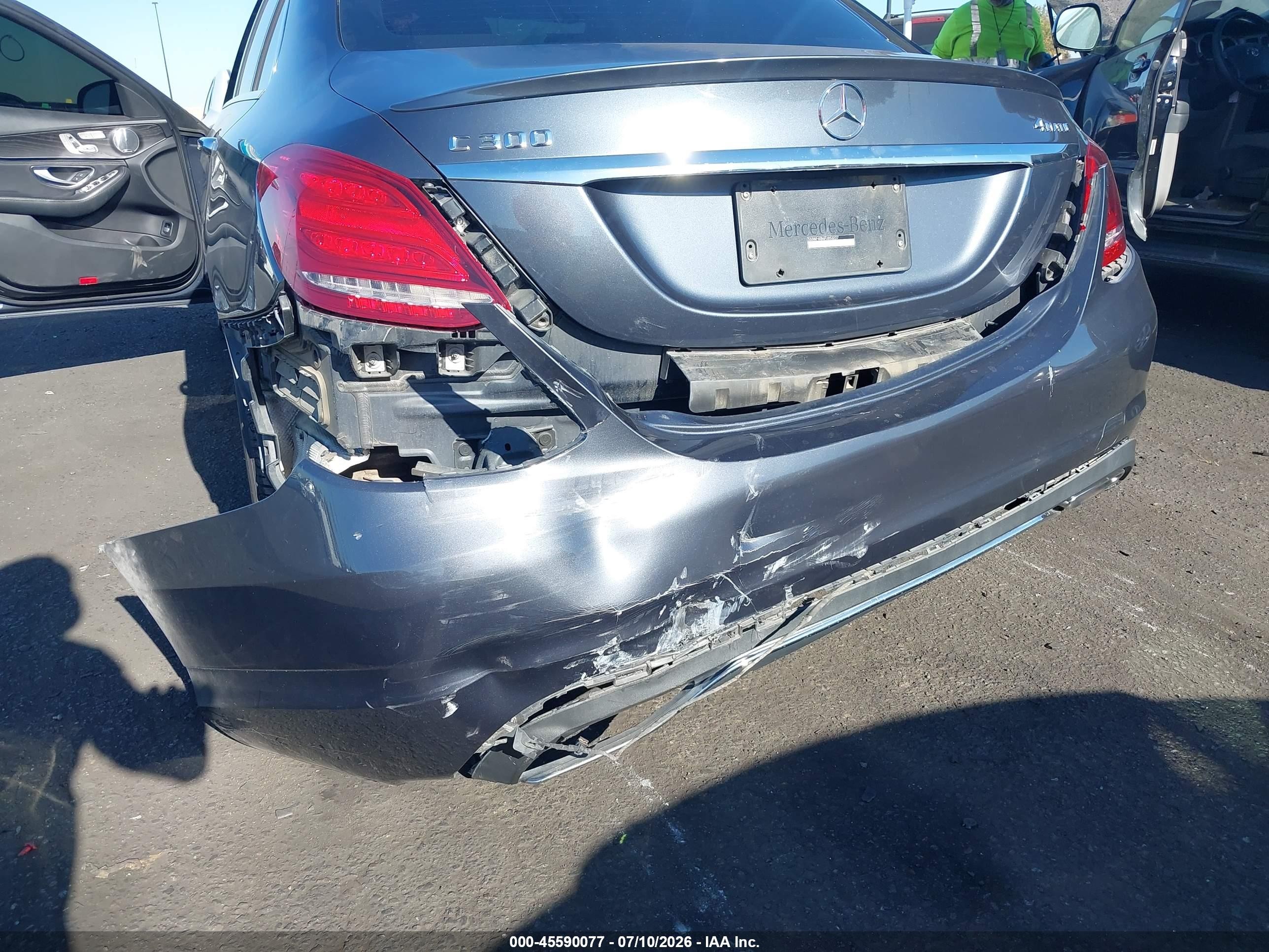 2015 Mercedes-benz C 300 4matic Gray vin: 55SWF4KB6FU053227