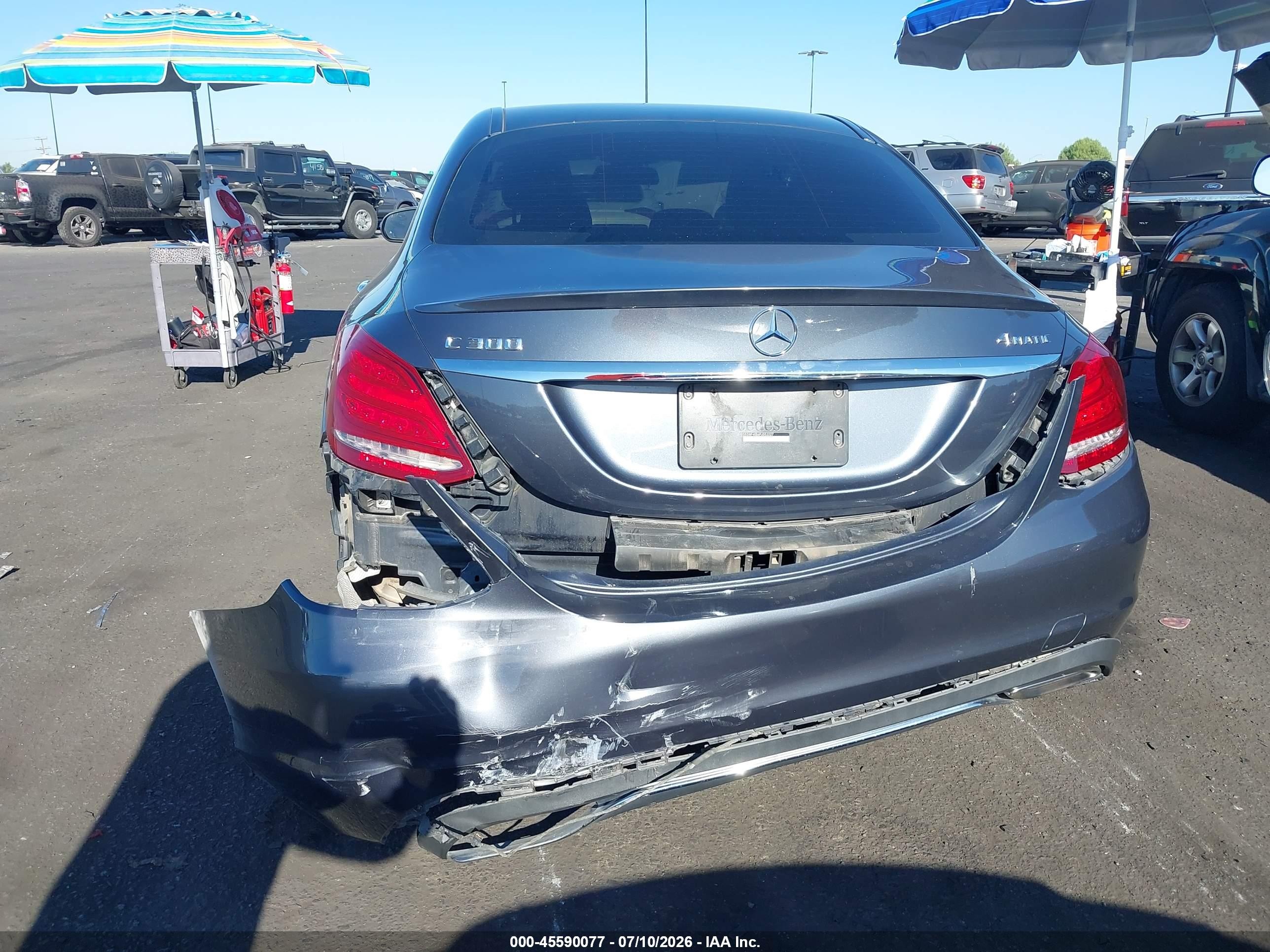 2015 Mercedes-benz C 300 4matic Gray vin: 55SWF4KB6FU053227