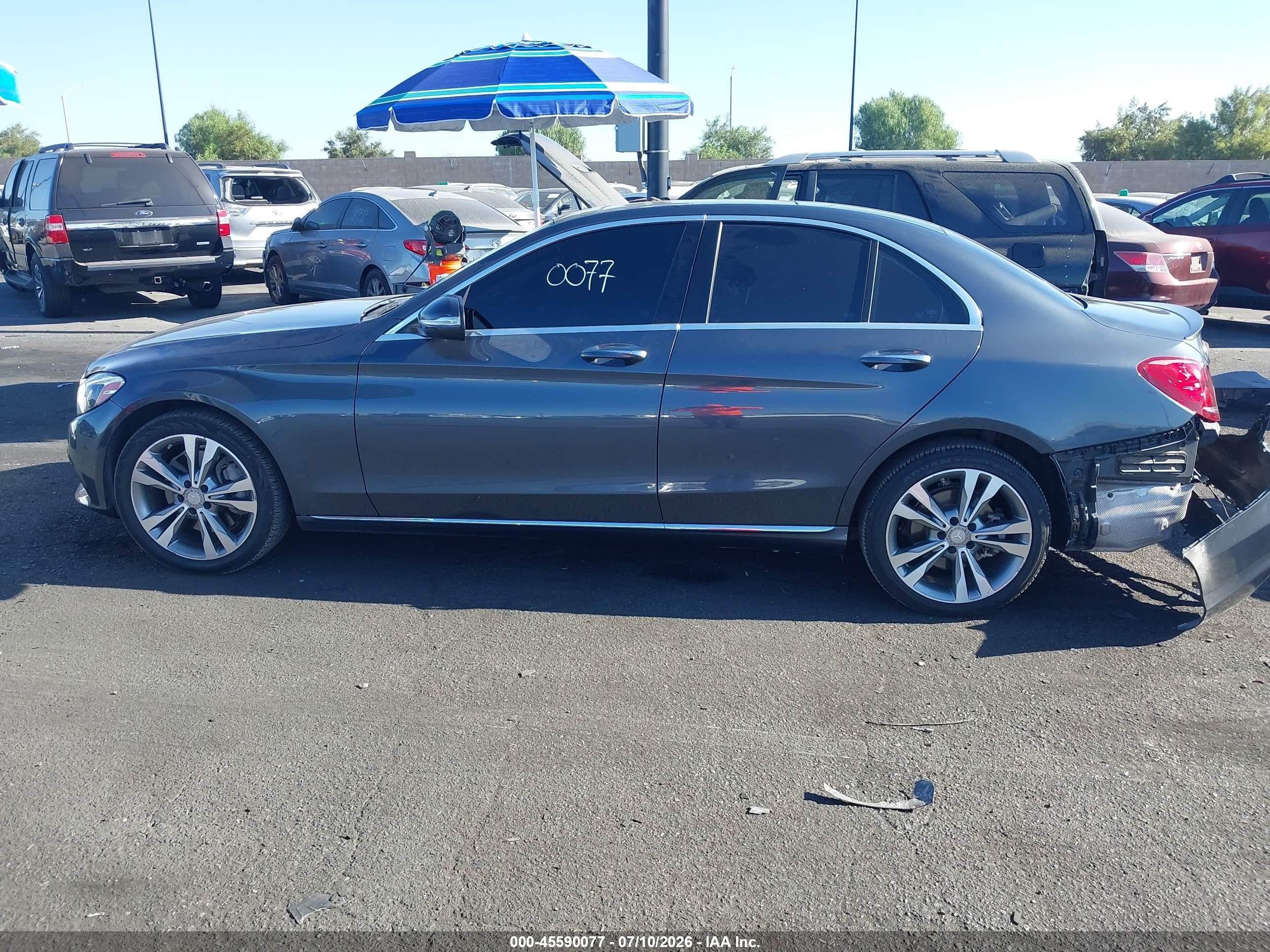 2015 Mercedes-benz C 300 4matic Gray vin: 55SWF4KB6FU053227