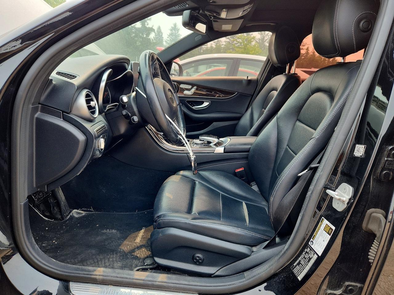 2015 Mercedes-benz C 300 4matic Black vin: 55SWF4KB7FU000763