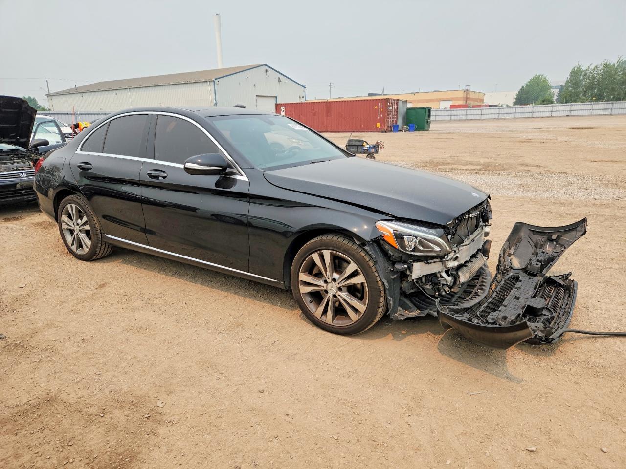 2015 Mercedes-benz C 300 4matic Black vin: 55SWF4KB7FU000763