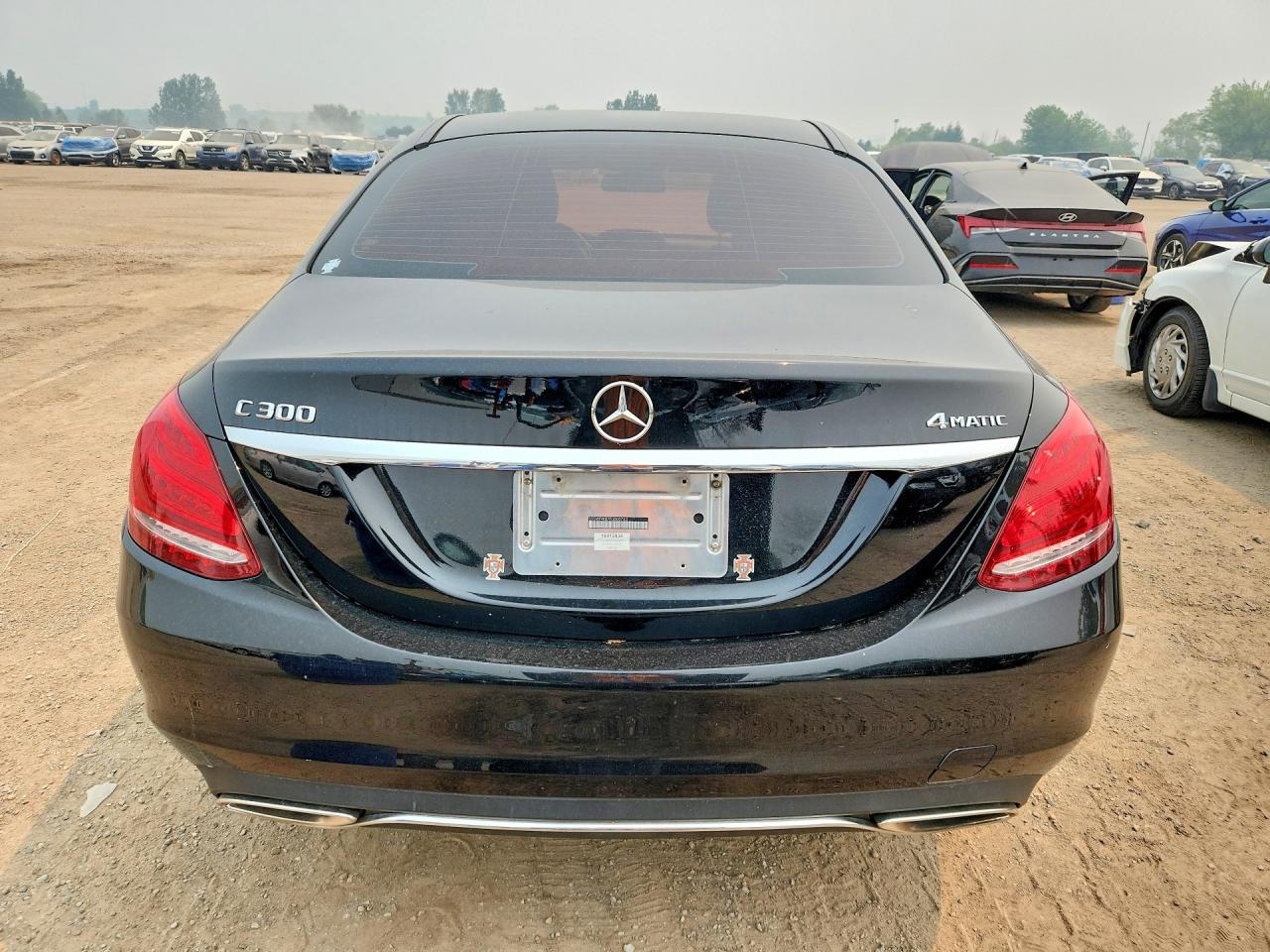 2015 Mercedes-benz C 300 4matic Black vin: 55SWF4KB7FU000763