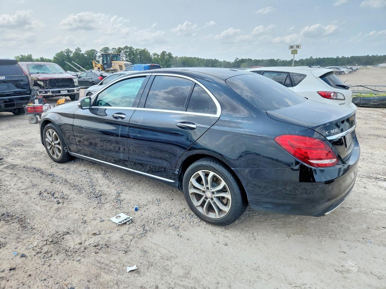 2015 Mercedes-benz C 300 4matic Black vin: 55SWF4KB7FU002710