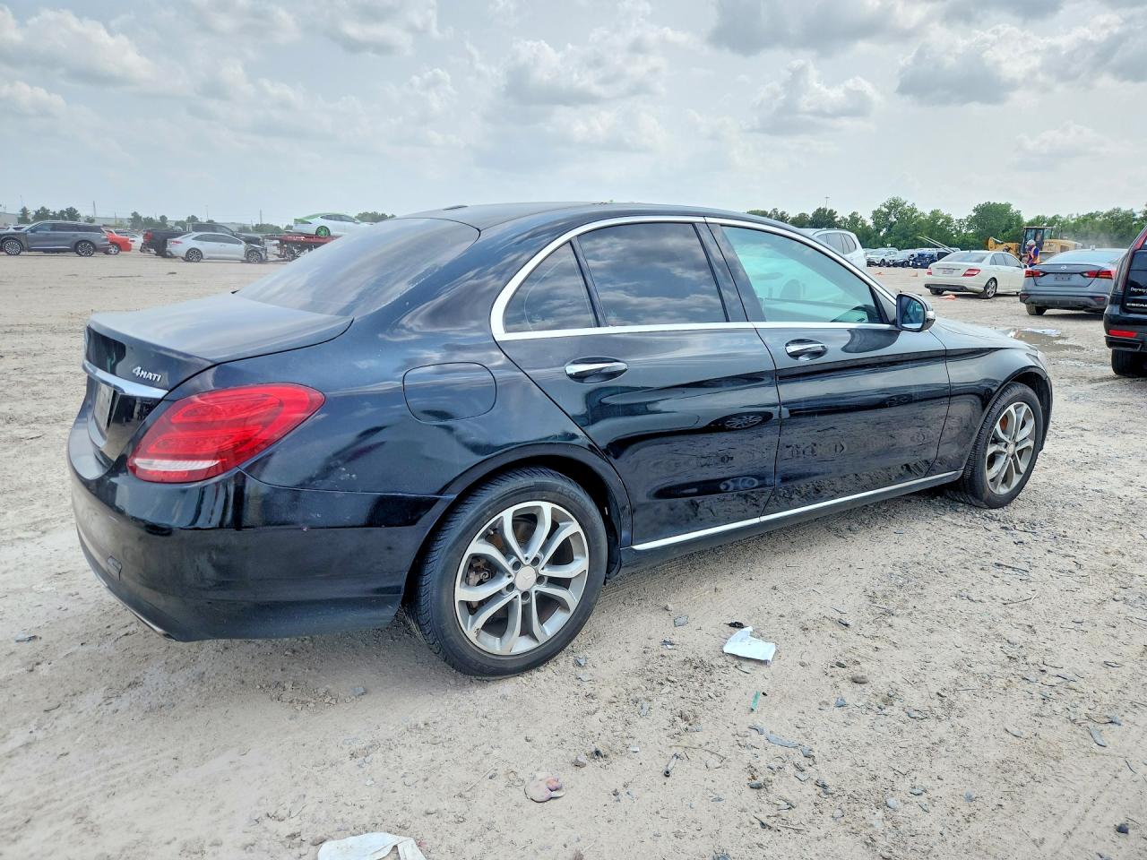 2015 Mercedes-benz C 300 4matic Black vin: 55SWF4KB7FU002710