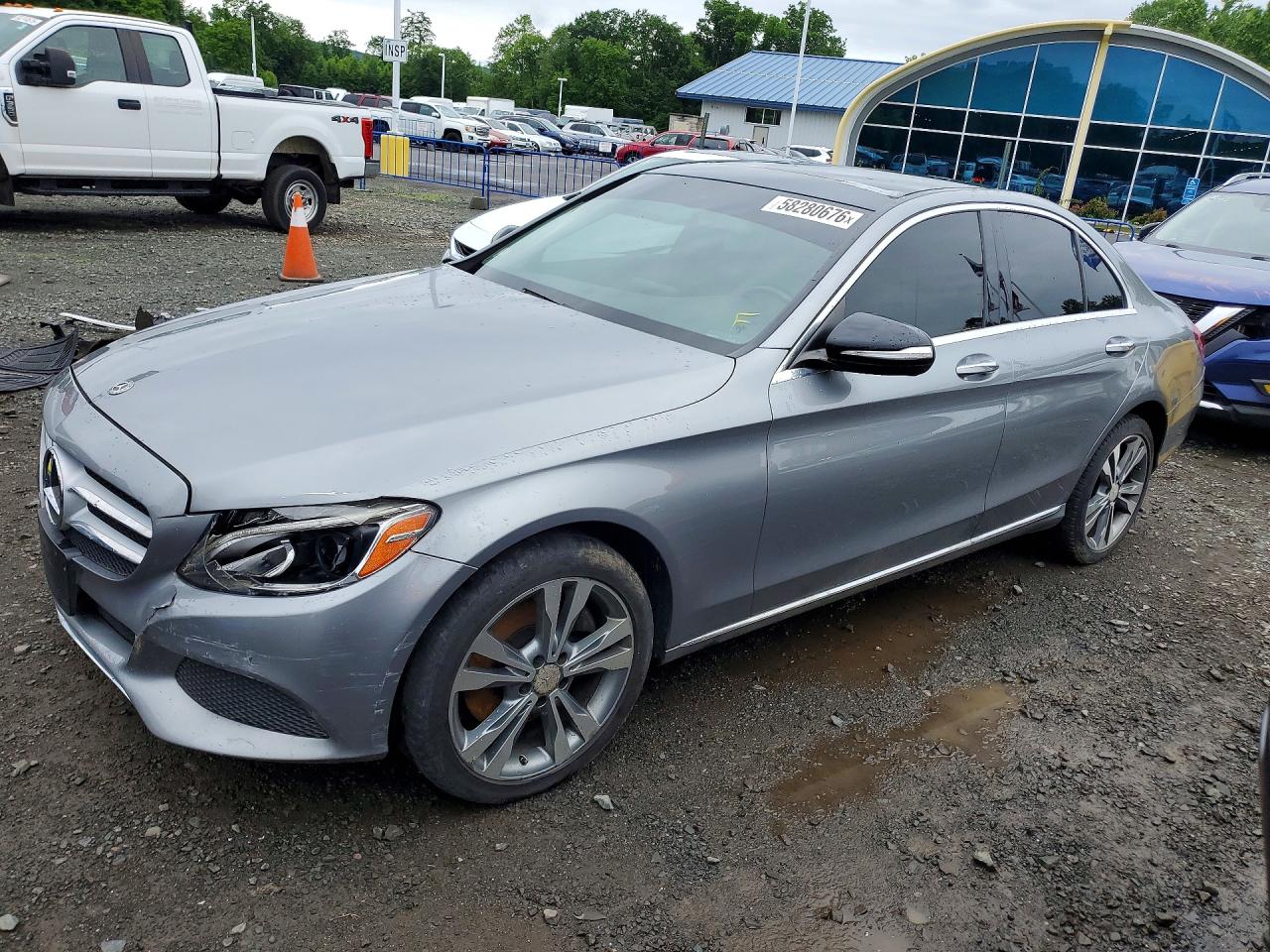 2015 Mercedes-benz C 300 4matic Gray vin: 55SWF4KB7FU005347
