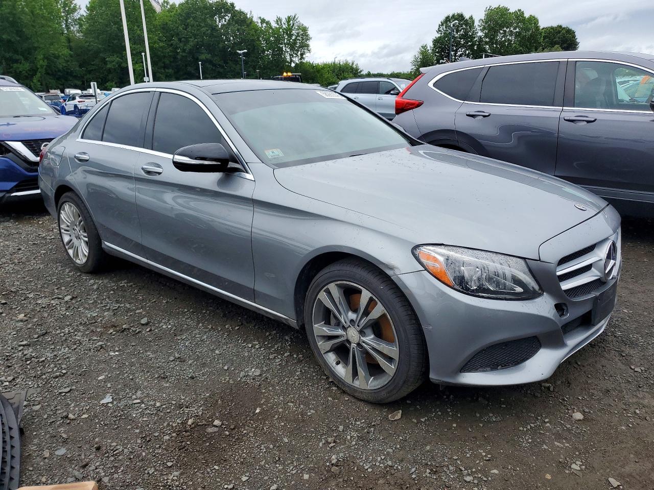 2015 Mercedes-benz C 300 4matic Gray vin: 55SWF4KB7FU005347