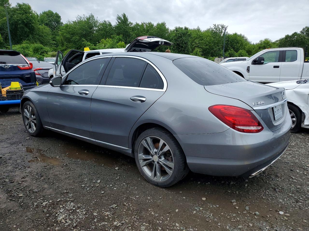 2015 Mercedes-benz C 300 4matic Gray vin: 55SWF4KB7FU005347