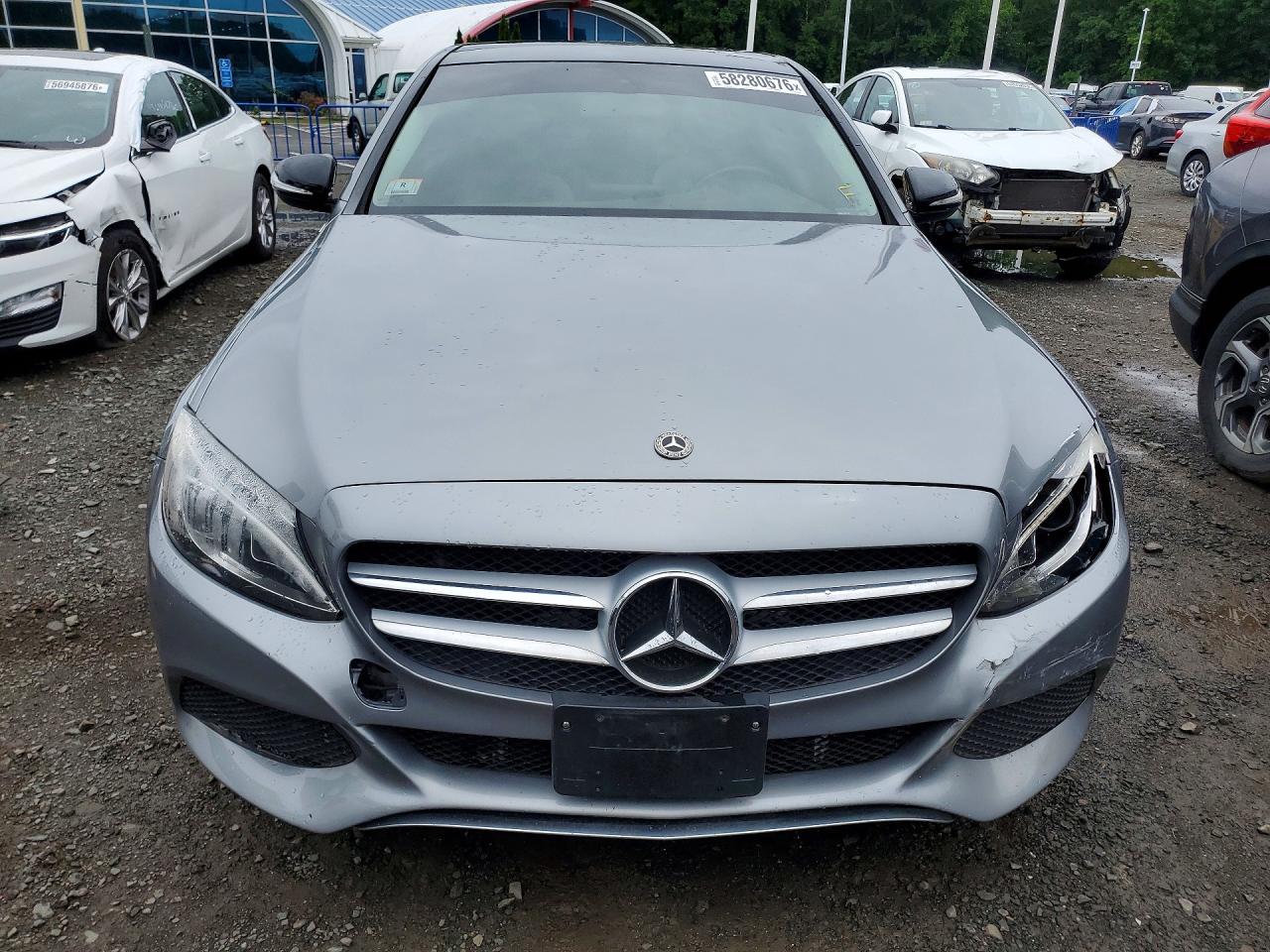 2015 Mercedes-benz C 300 4matic Gray vin: 55SWF4KB7FU005347