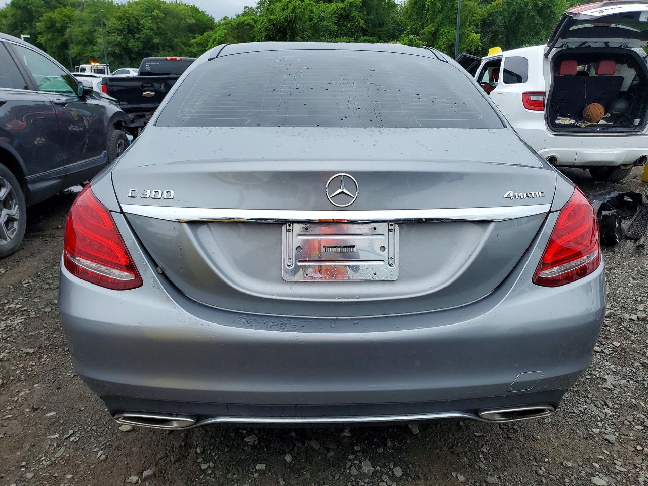 2015 Mercedes-benz C 300 4matic Gray vin: 55SWF4KB7FU005347