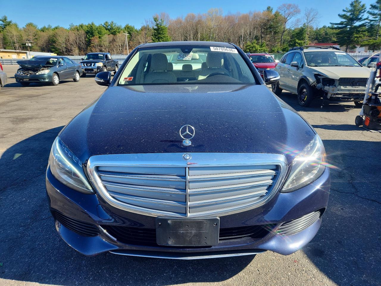 2015 Mercedes-benz C 300 4matic Blue vin: 55SWF4KB7FU006255