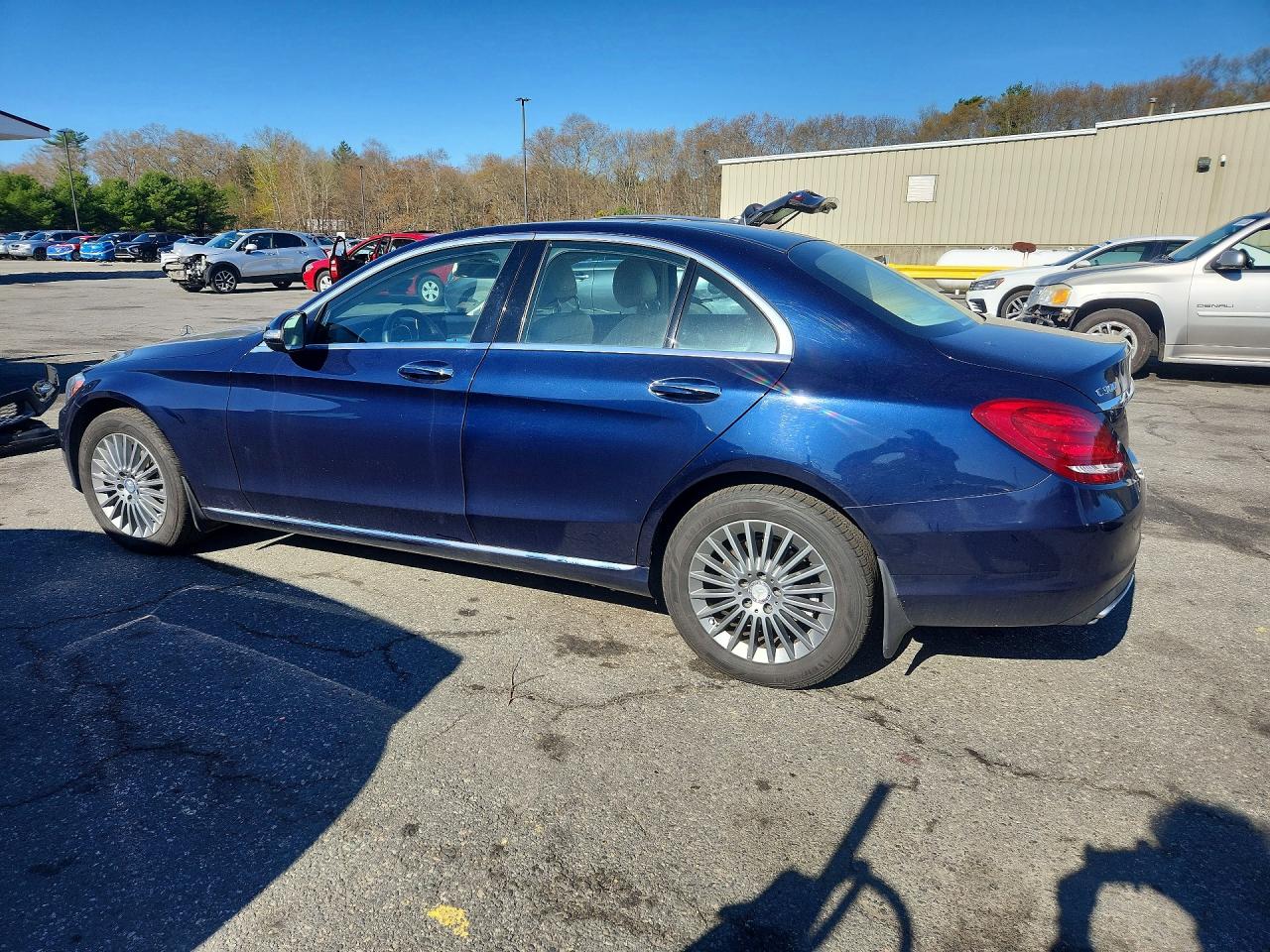 2015 Mercedes-benz C 300 4matic Blue vin: 55SWF4KB7FU006255