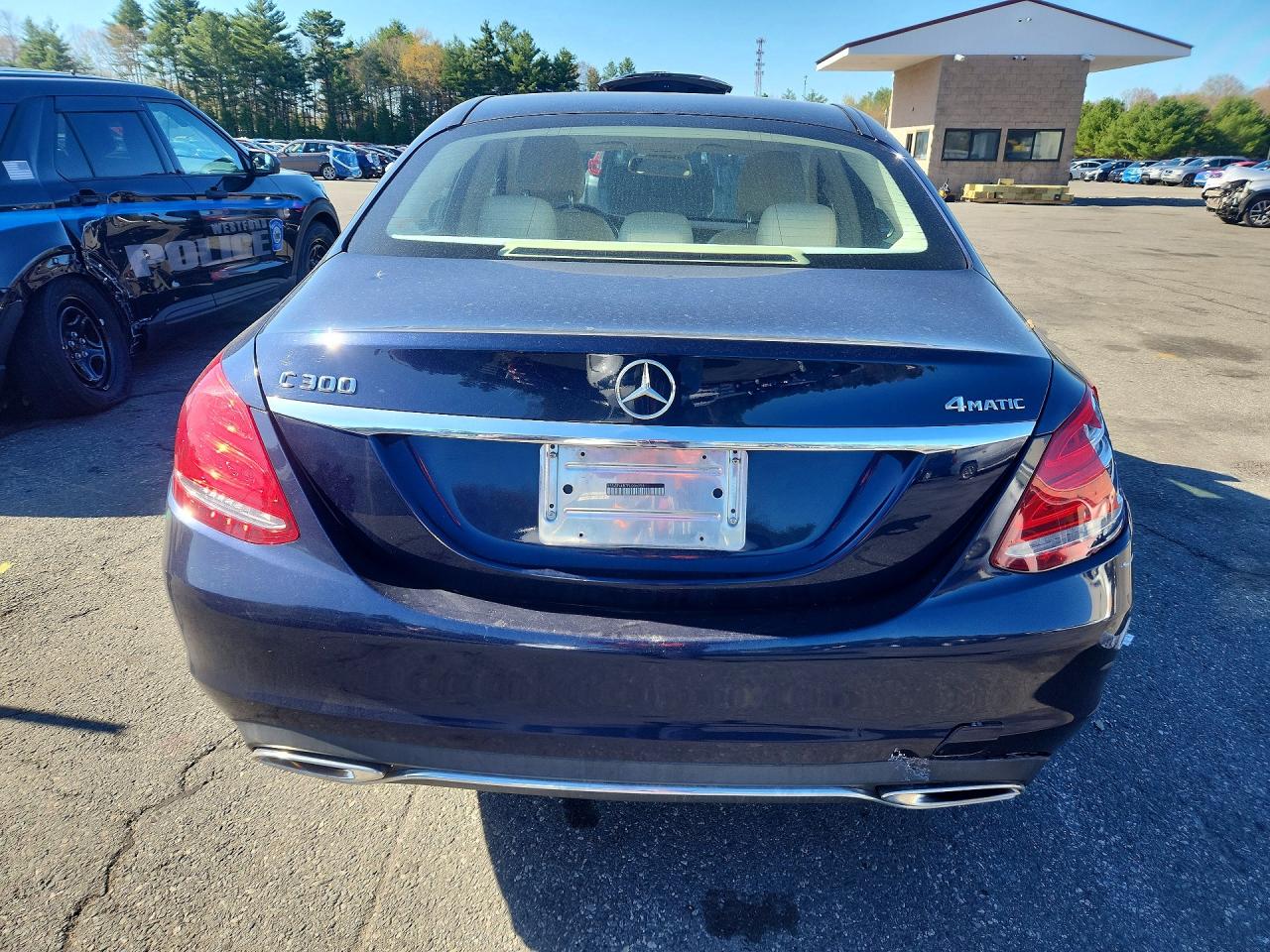 2015 Mercedes-benz C 300 4matic Blue vin: 55SWF4KB7FU006255