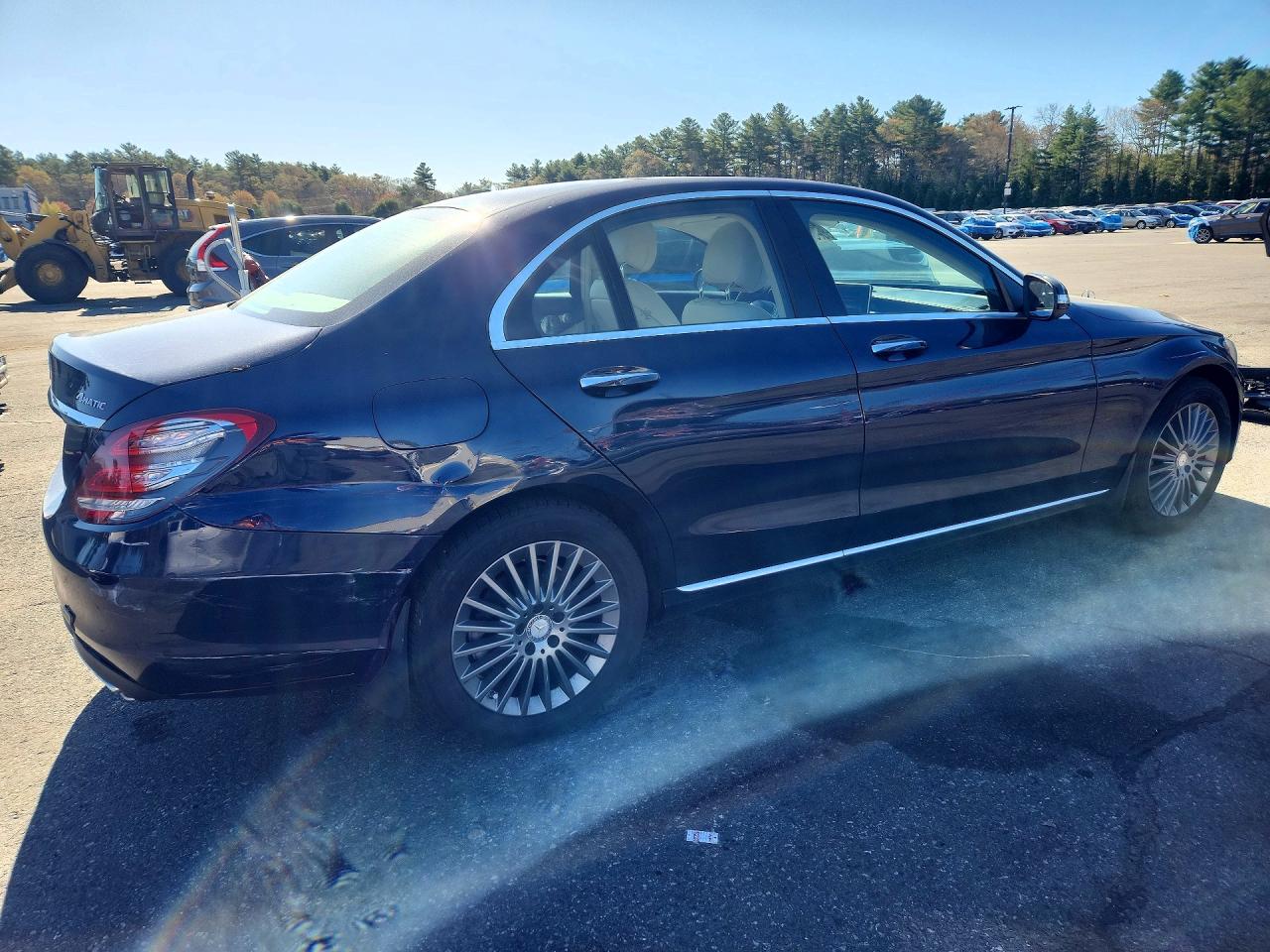 2015 Mercedes-benz C 300 4matic Blue vin: 55SWF4KB7FU006255