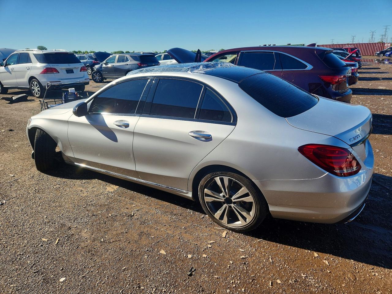 2015 Mercedes-benz C 300 4matic Silver vin: 55SWF4KB7FU012427