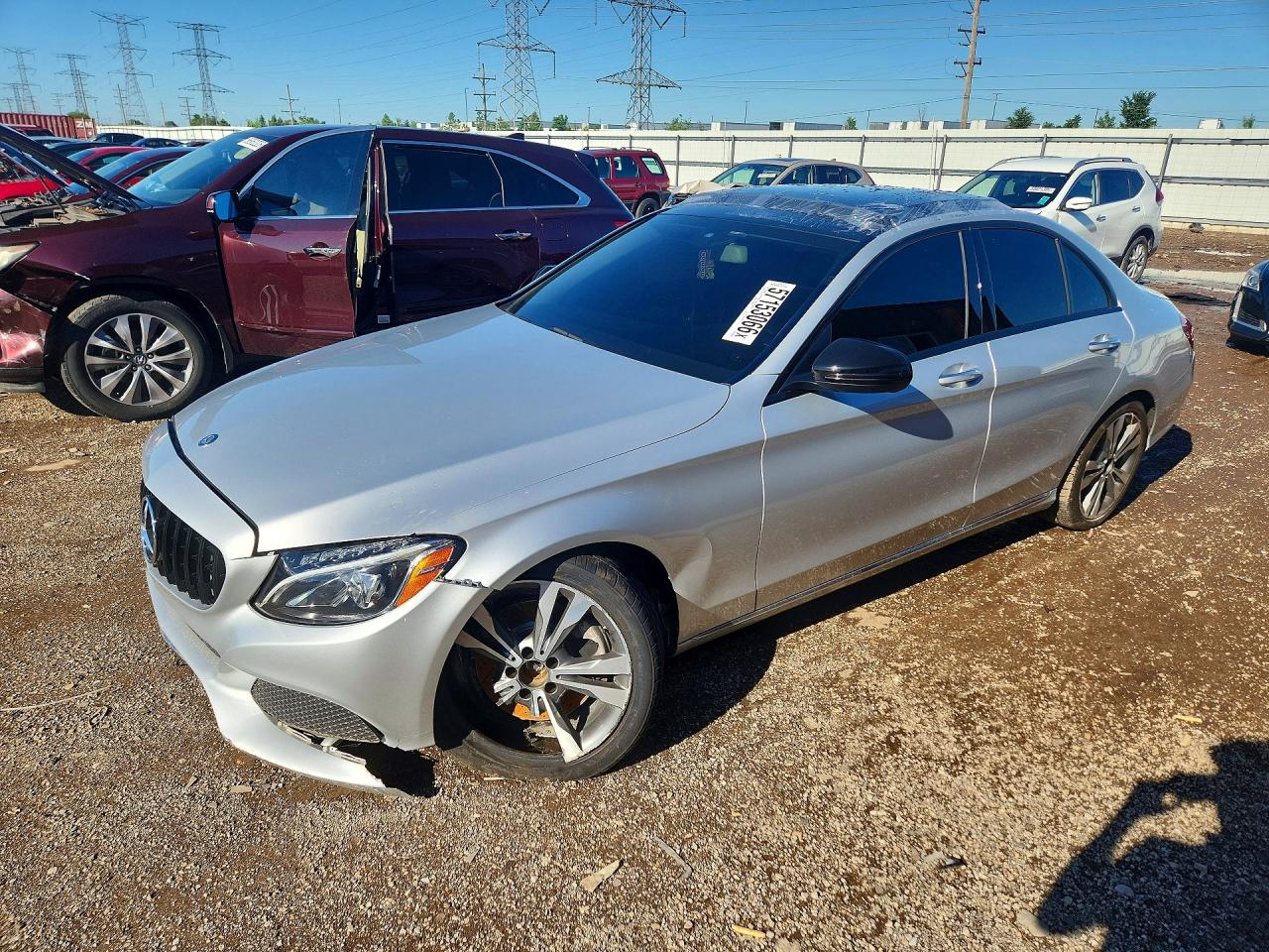 2015 Mercedes-benz C 300 4matic Silver vin: 55SWF4KB7FU012427