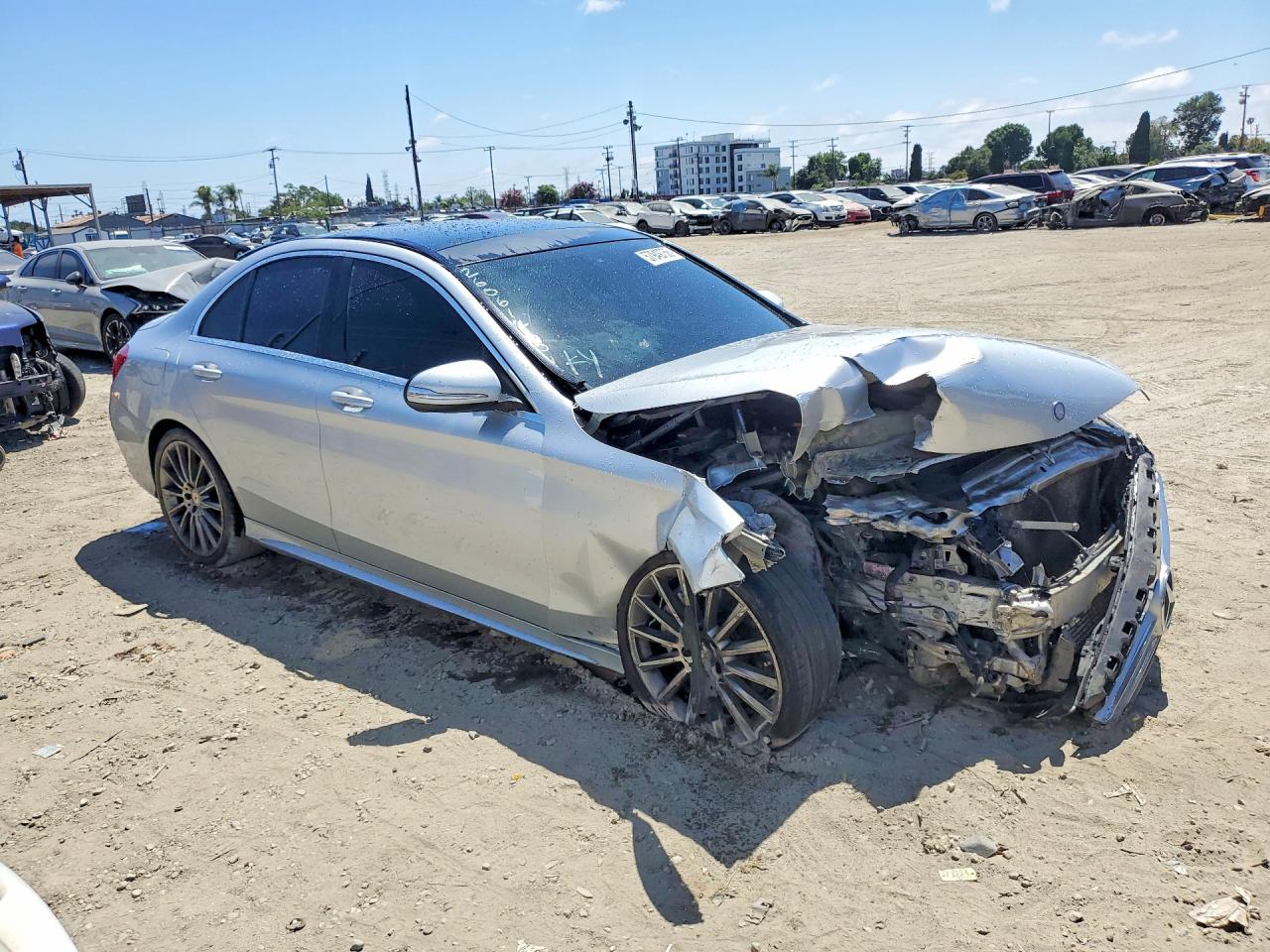 2015 Mercedes-benz C 300 4matic Silver vin: 55SWF4KB7FU012606