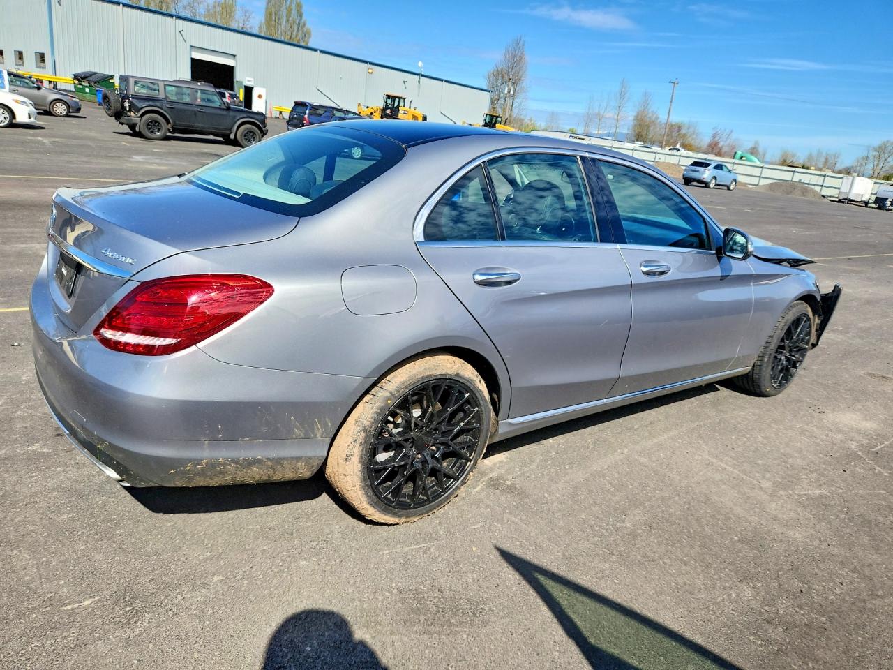 2015 Mercedes-benz C 300 4matic Gray vin: 55SWF4KB7FU013254