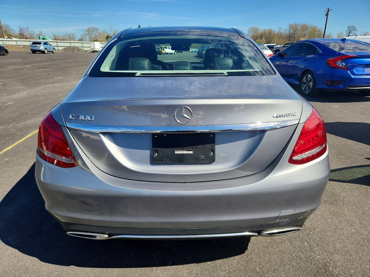 2015 Mercedes-benz C 300 4matic Gray vin: 55SWF4KB7FU013254