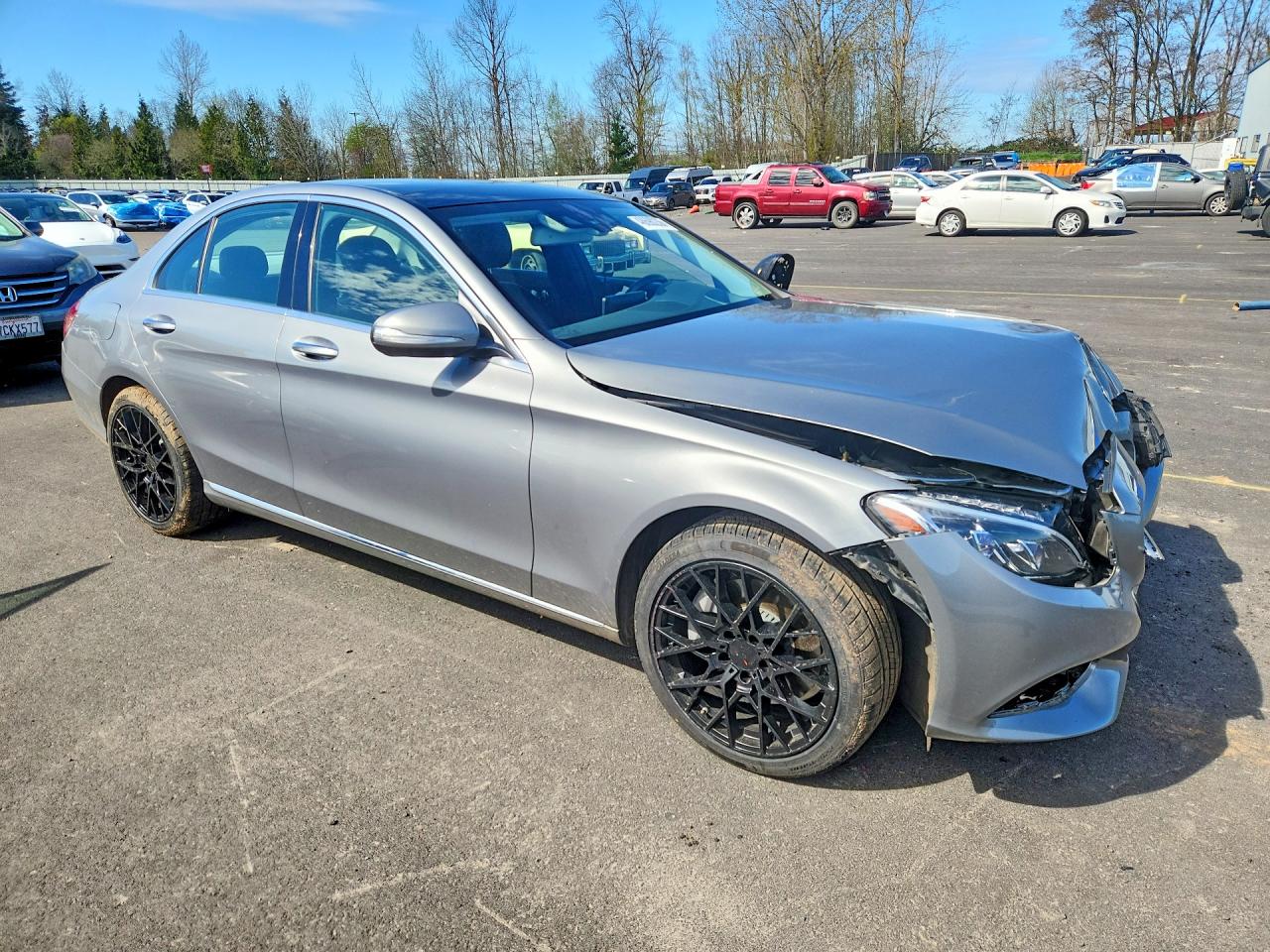 2015 Mercedes-benz C 300 4matic Gray vin: 55SWF4KB7FU013254