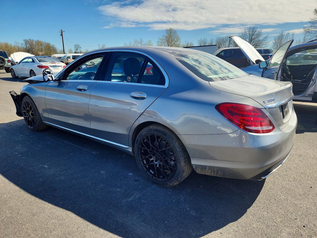 2015 Mercedes-benz C 300 4matic Gray vin: 55SWF4KB7FU013254