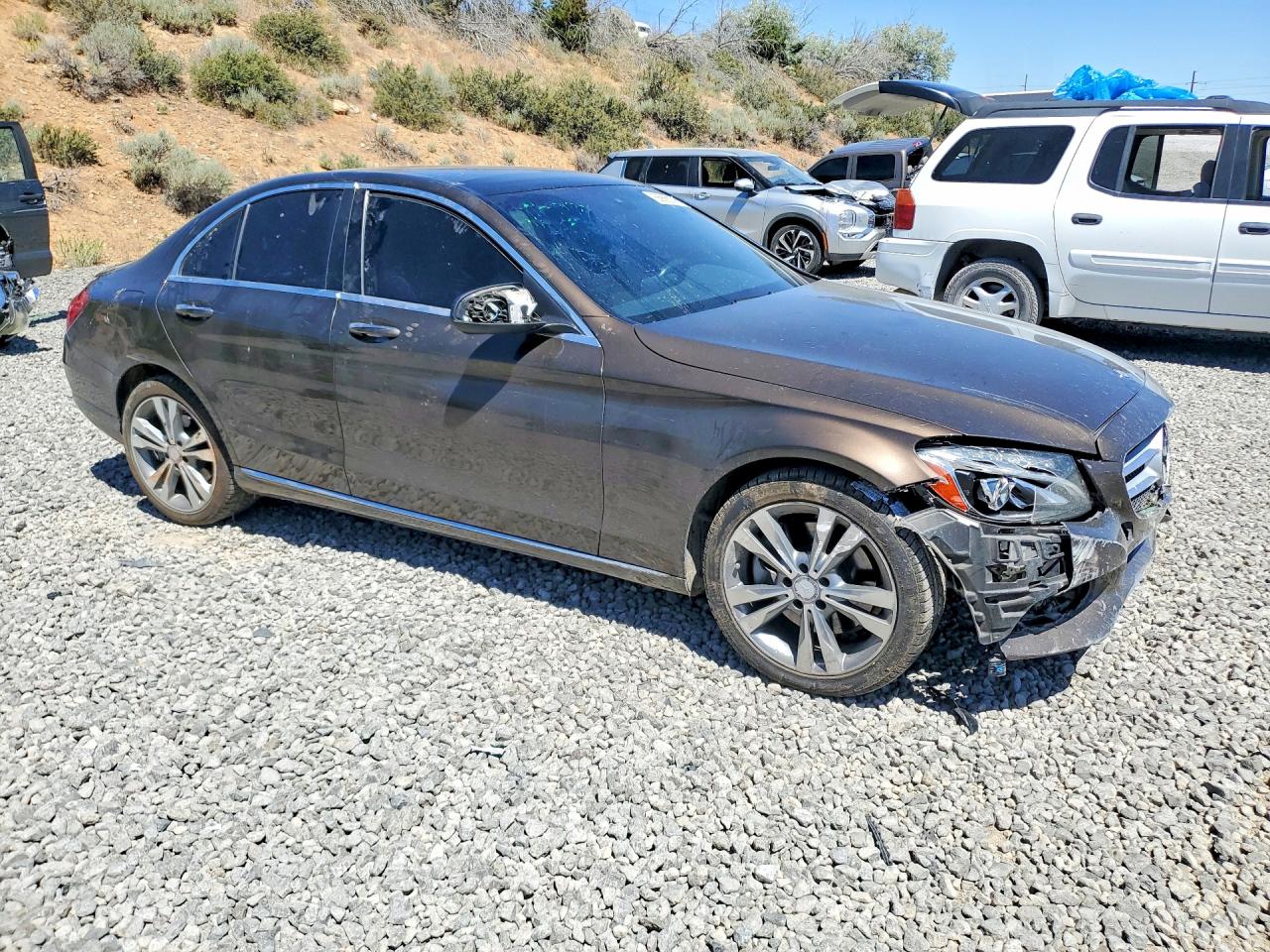 2015 Mercedes-benz C 300 4matic Brown vin: 55SWF4KB7FU025596