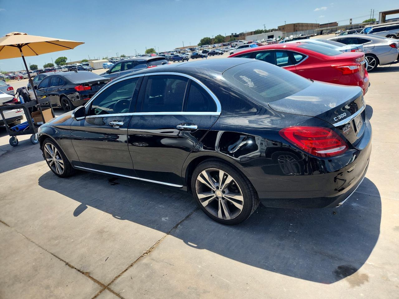 2015 Mercedes-benz C 300 4matic Black vin: 55SWF4KB7FU025887