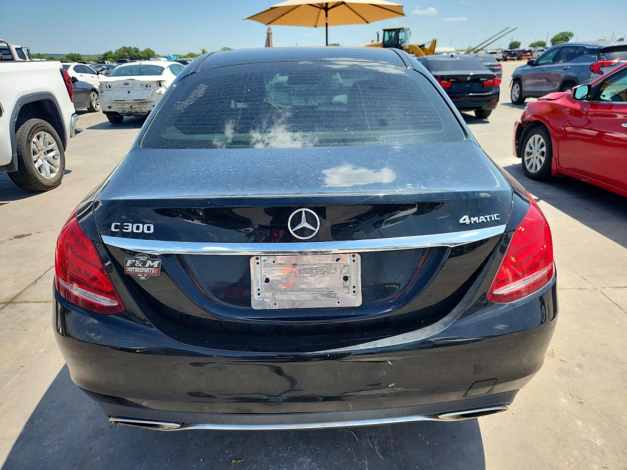 2015 Mercedes-benz C 300 4matic Black vin: 55SWF4KB7FU025887