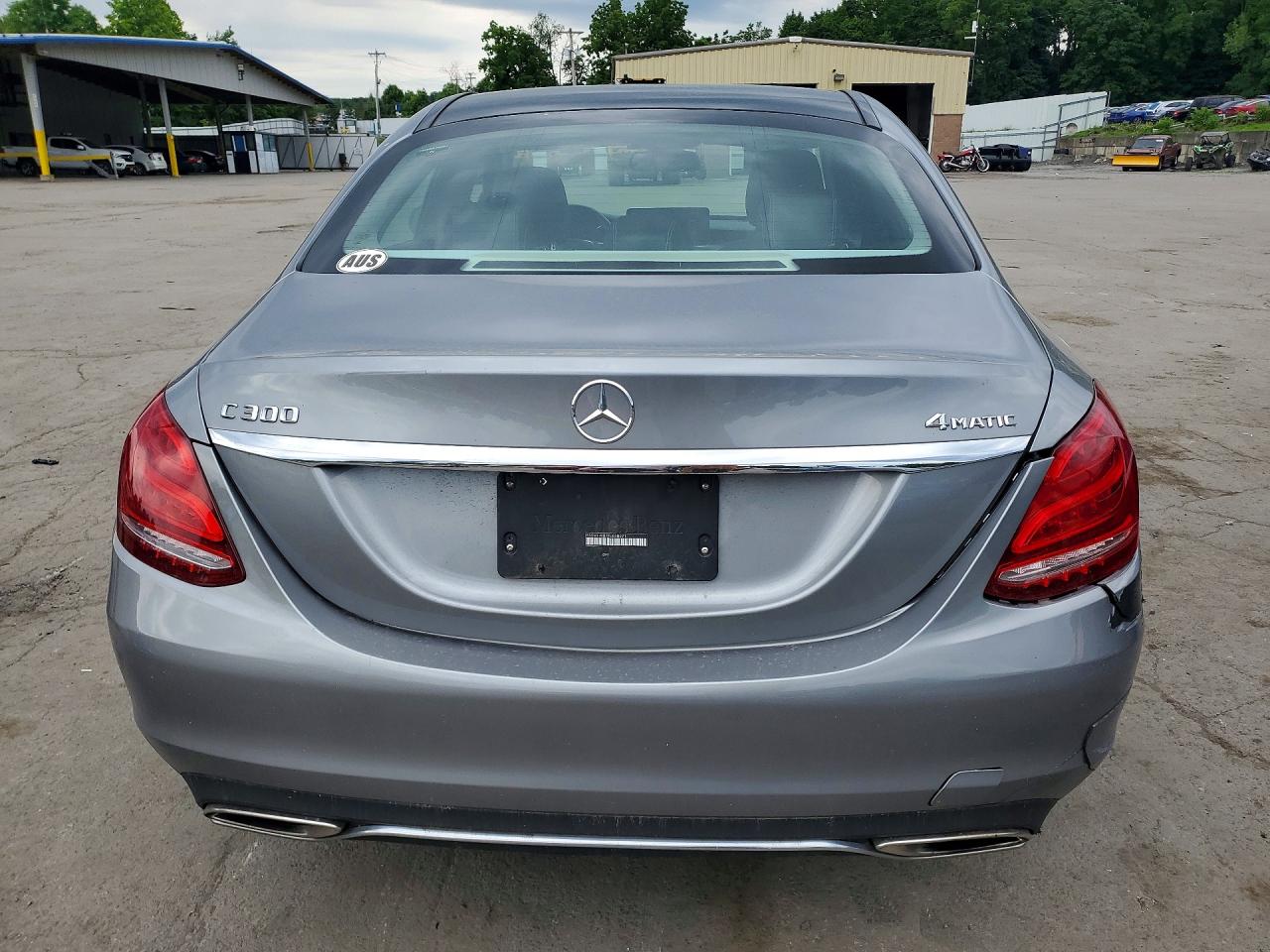 2015 Mercedes-benz C 300 4matic Серый vin: 55SWF4KB7FU038591