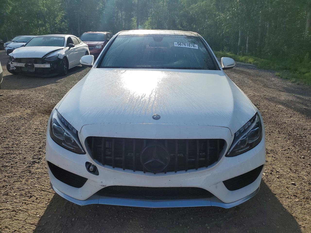 2015 Mercedes-benz C 300 4matic White vin: 55SWF4KB7FU038848