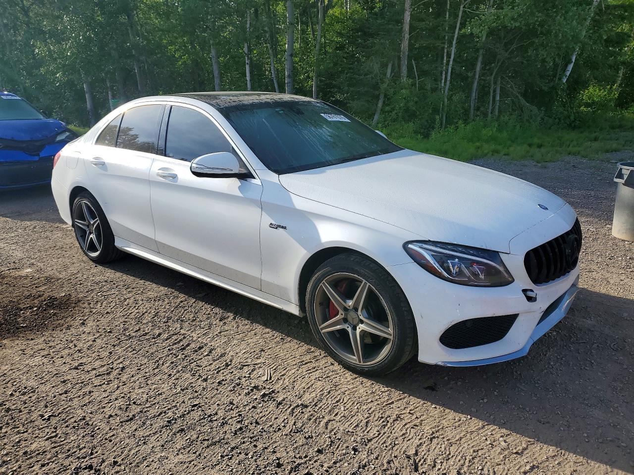 2015 Mercedes-benz C 300 4matic White vin: 55SWF4KB7FU038848
