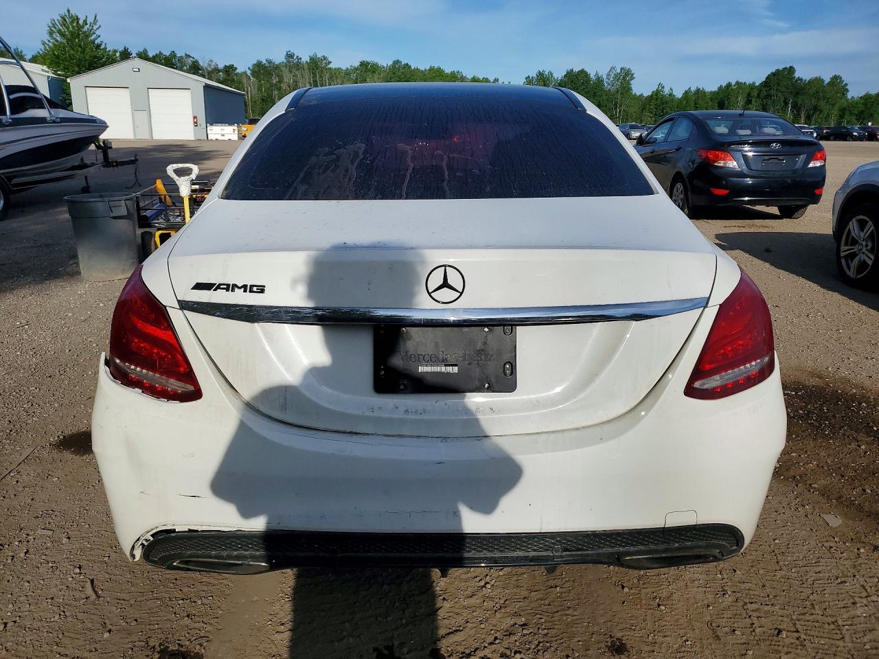 2015 Mercedes-benz C 300 4matic White vin: 55SWF4KB7FU038848