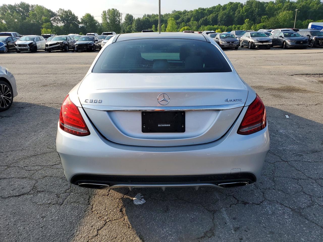 2015 Mercedes-benz C 300 4matic Silver vin: 55SWF4KB7FU041443