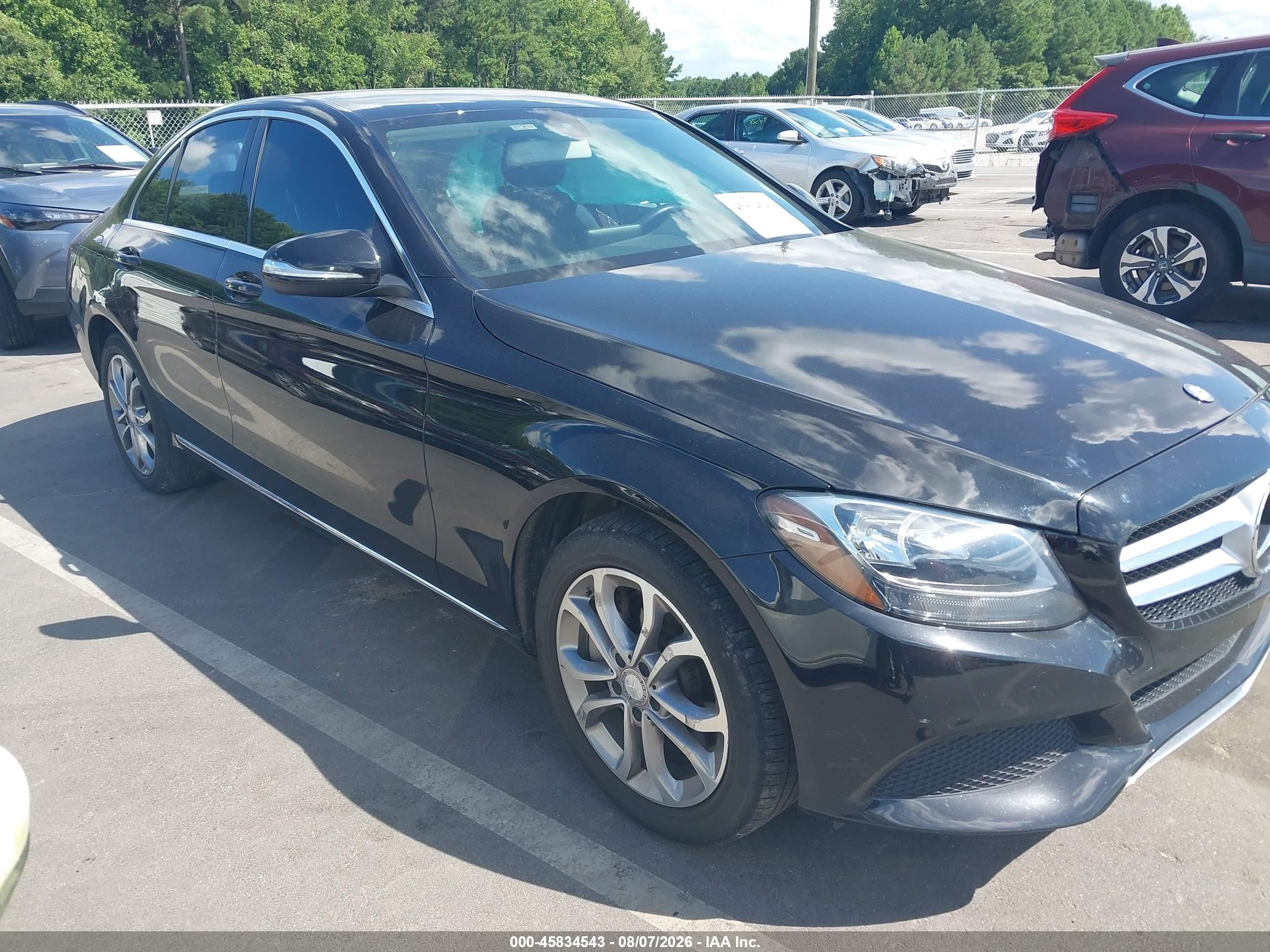 2015 Mercedes-benz C 300 4matic Black vin: 55SWF4KB7FU060333