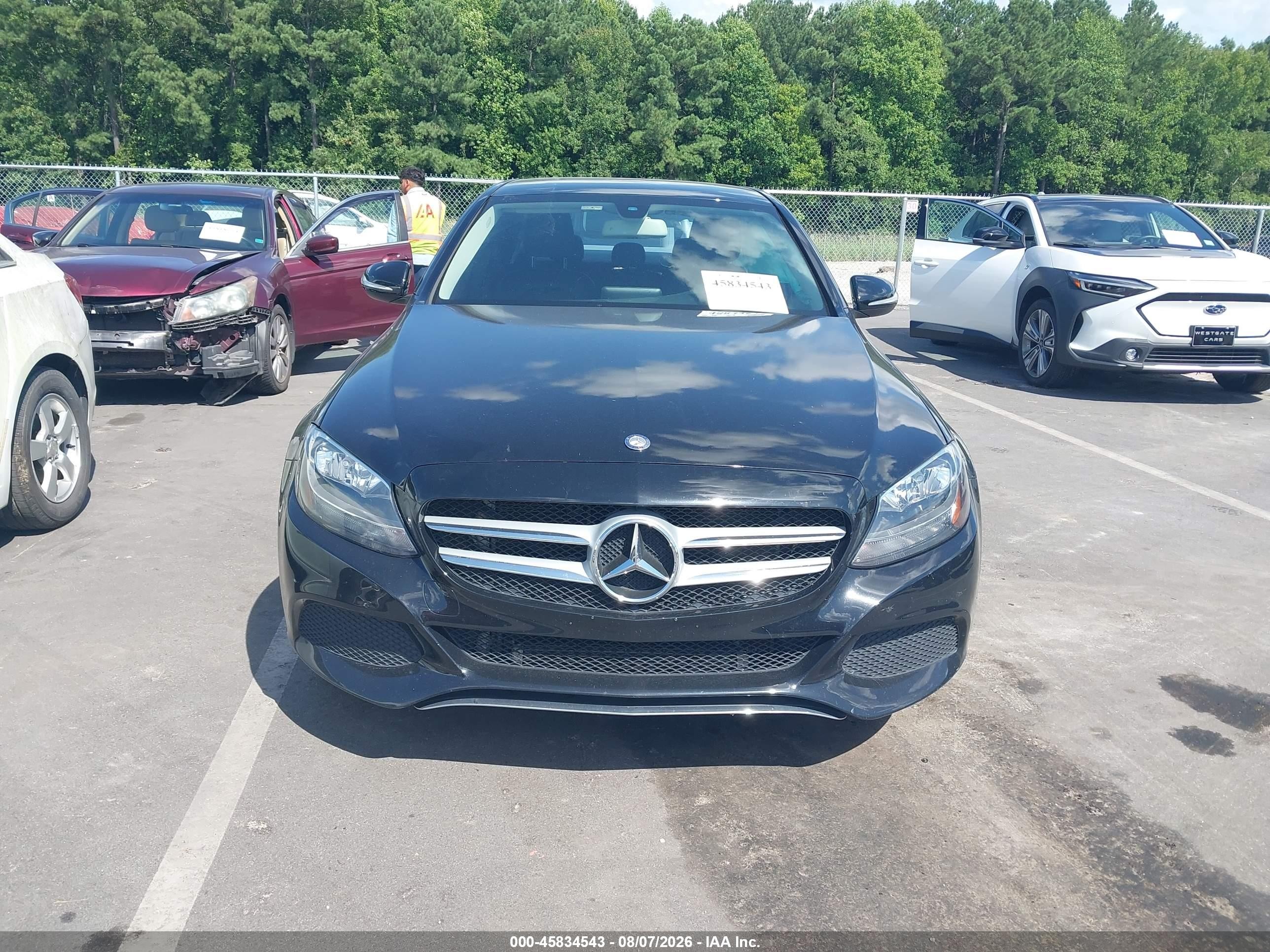 2015 Mercedes-benz C 300 4matic Black vin: 55SWF4KB7FU060333