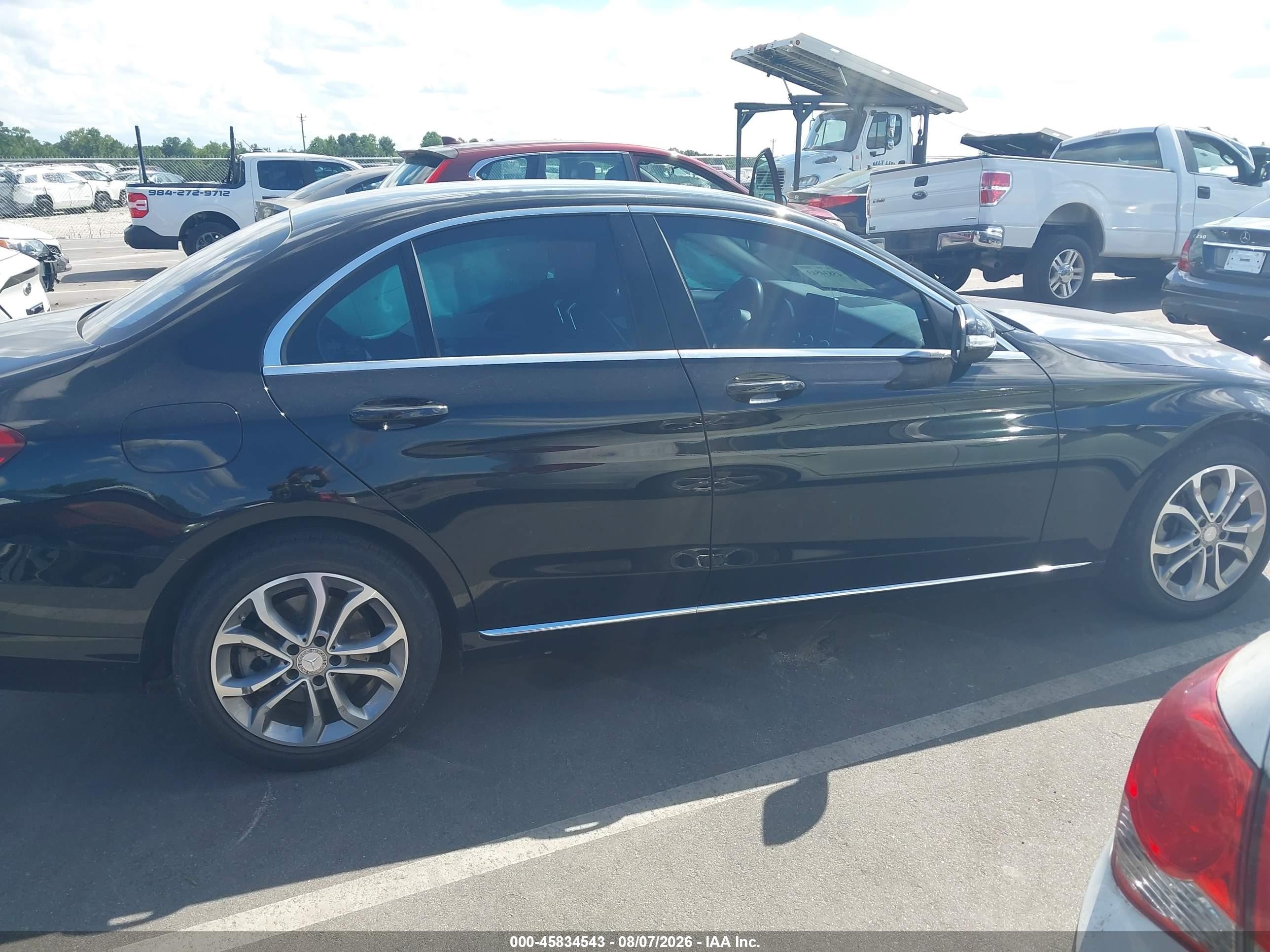 2015 Mercedes-benz C 300 4matic Black vin: 55SWF4KB7FU060333