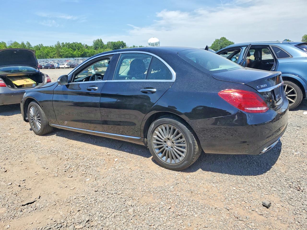 2015 Mercedes-benz C 300 4matic Black vin: 55SWF4KB7FU064186