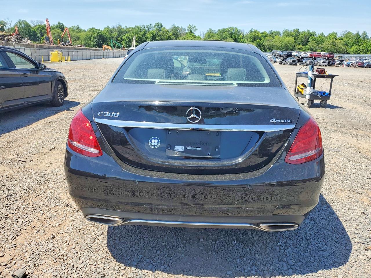 2015 Mercedes-benz C 300 4matic Black vin: 55SWF4KB7FU064186