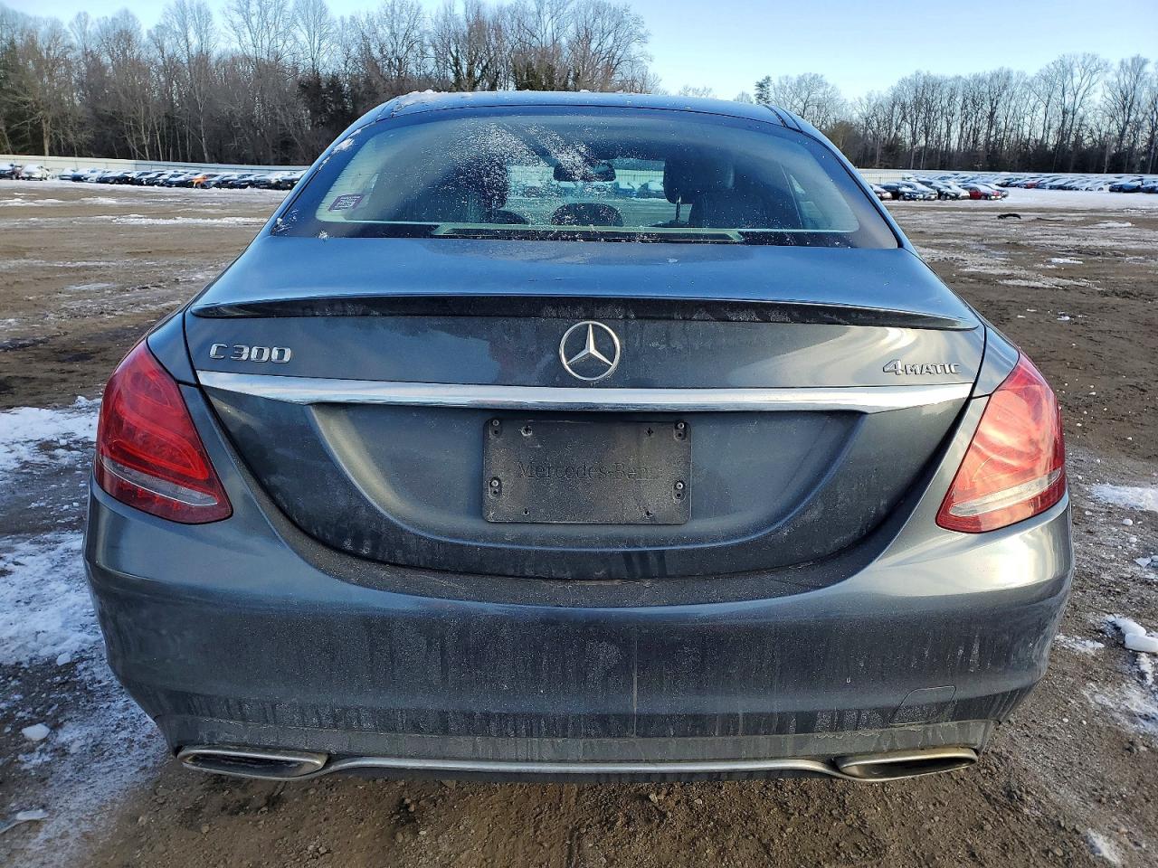 2015 Mercedes Benz C 300 4matic Gray vin: 55SWF4KB7FU068481
