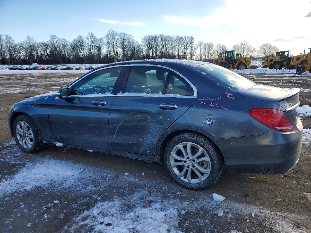 2015 Mercedes Benz C 300 4matic Gray vin: 55SWF4KB7FU068481