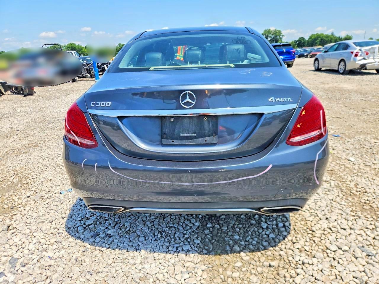 2015 Mercedes-benz C 300 4matic Gray vin: 55SWF4KB7FU082008