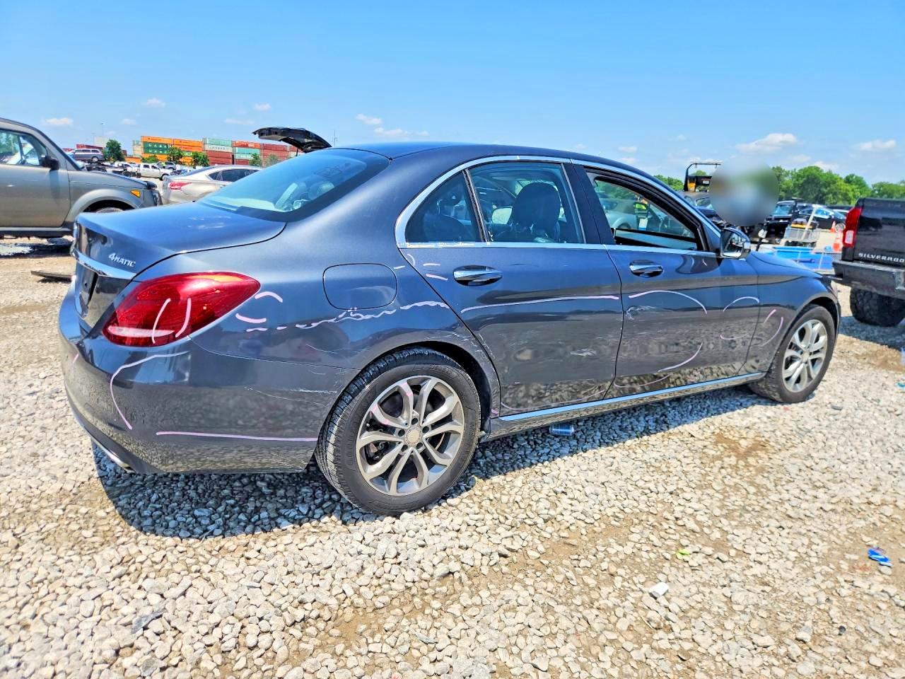 2015 Mercedes-benz C 300 4matic Gray vin: 55SWF4KB7FU082008