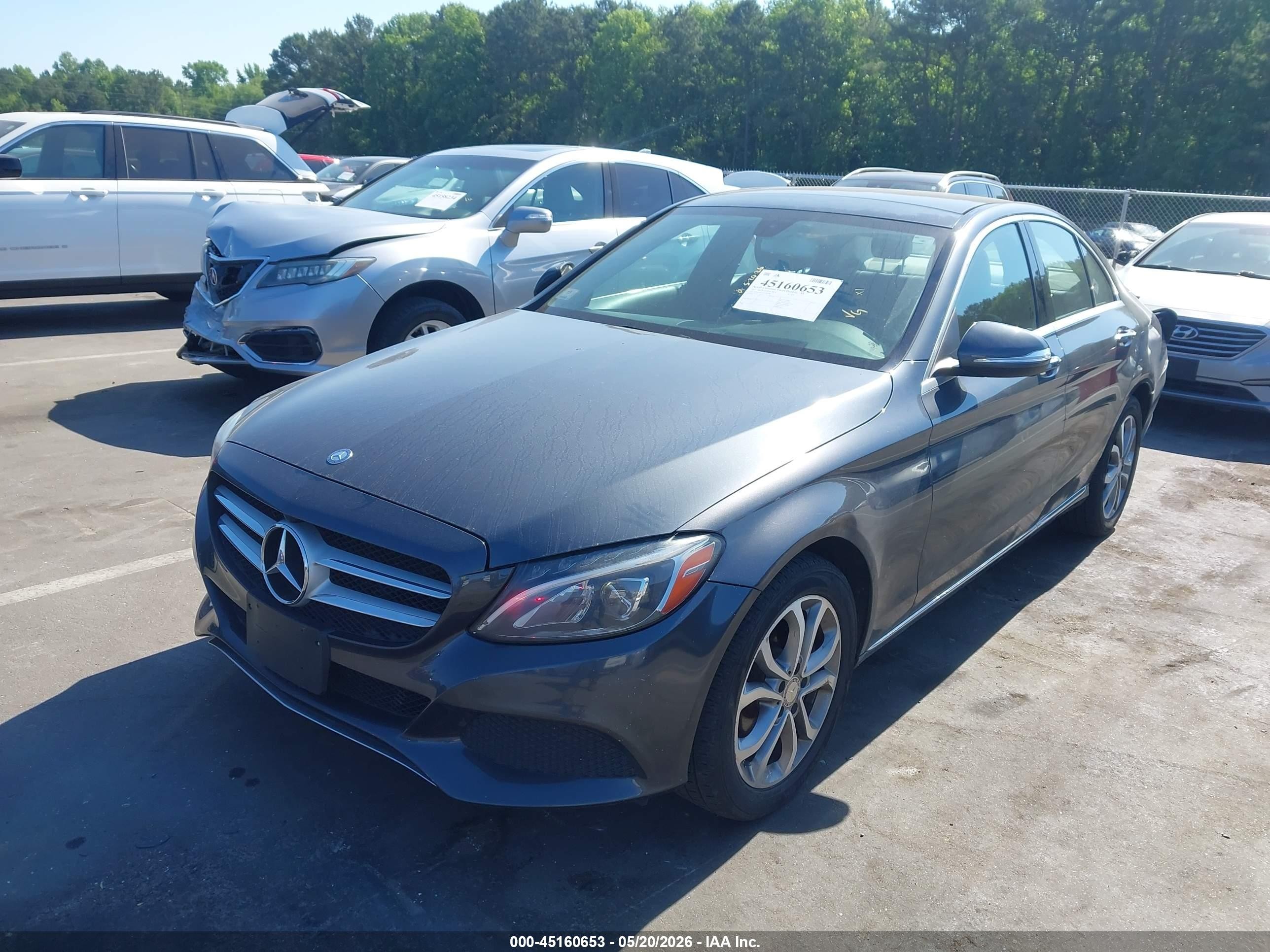 2015 Mercedes-benz C 300 4matic Navy vin: 55SWF4KB7FU084986