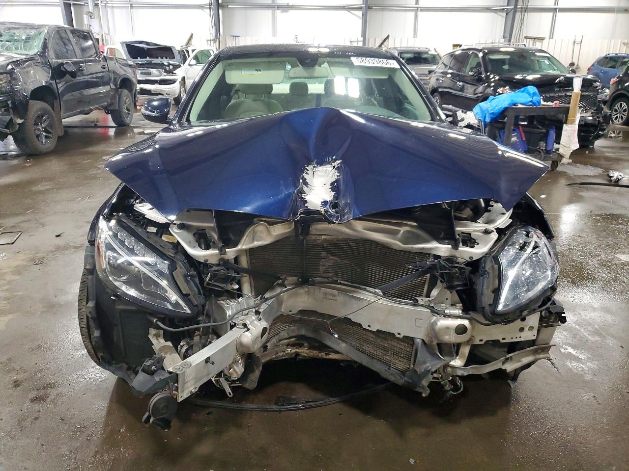 2016 Mercedes-benz C 300 4matic Blue vin: 55SWF4KB7GU105434