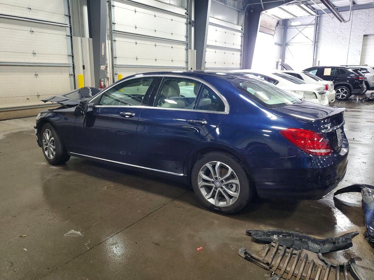 2016 Mercedes-benz C 300 4matic Blue vin: 55SWF4KB7GU105434