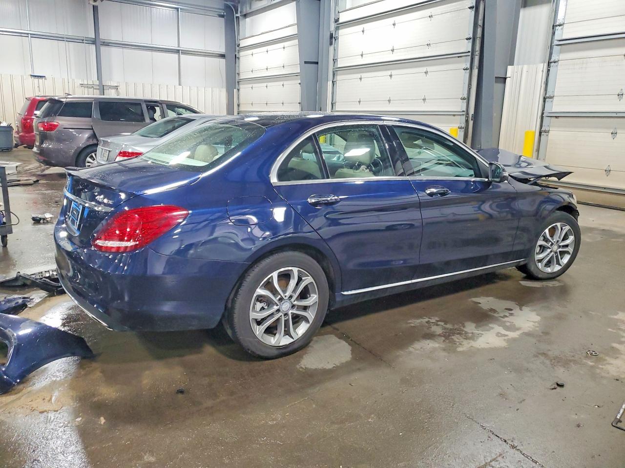 2016 Mercedes-benz C 300 4matic Blue vin: 55SWF4KB7GU105434