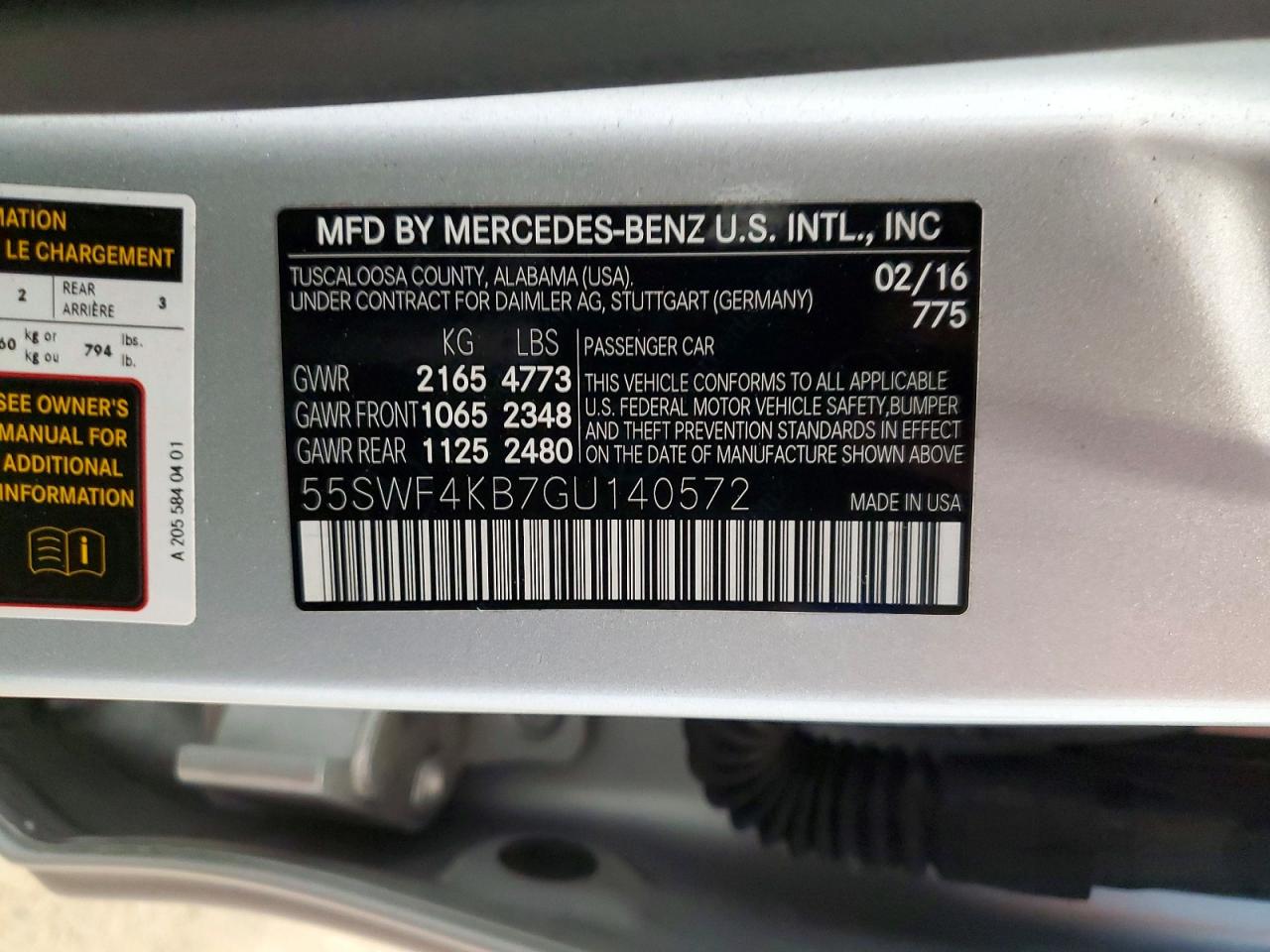 2016 Mercedes-benz C 300 4matic Silver vin: 55SWF4KB7GU140572