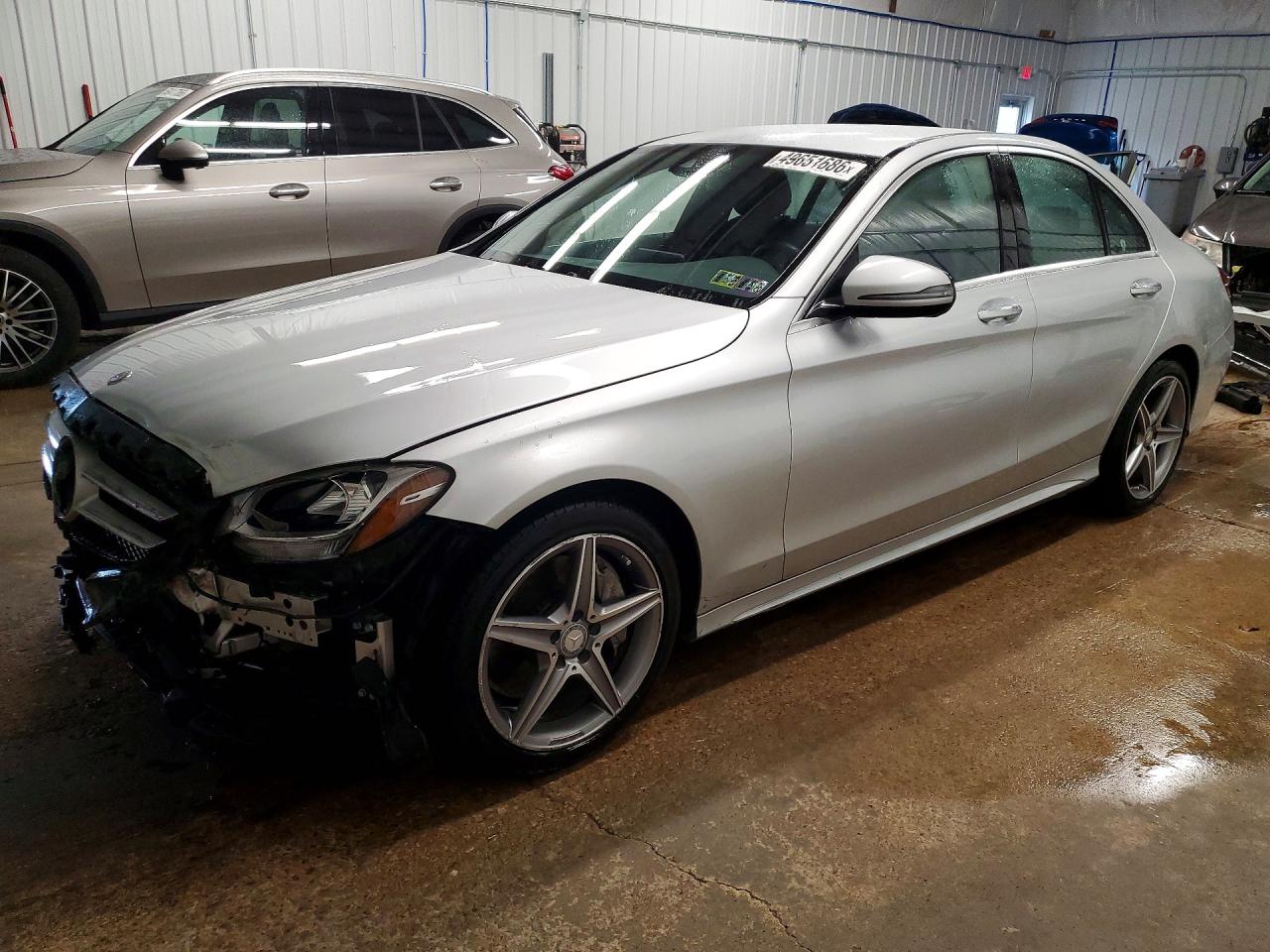 2016 Mercedes-benz C 300 4matic Silver vin: 55SWF4KB7GU140572