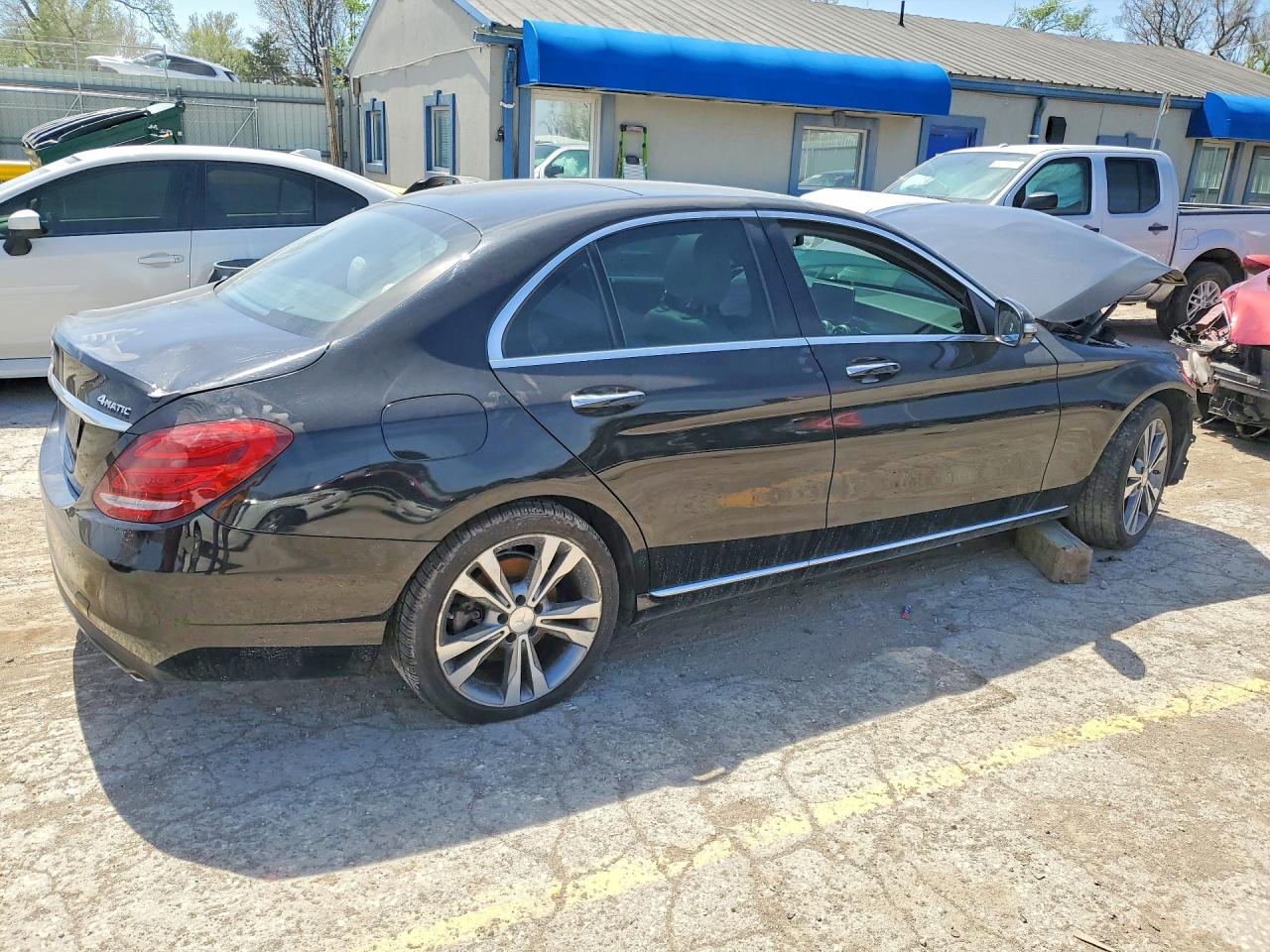 2015 Mercedes-benz C 300 4matic Black vin: 55SWF4KB8FU002070